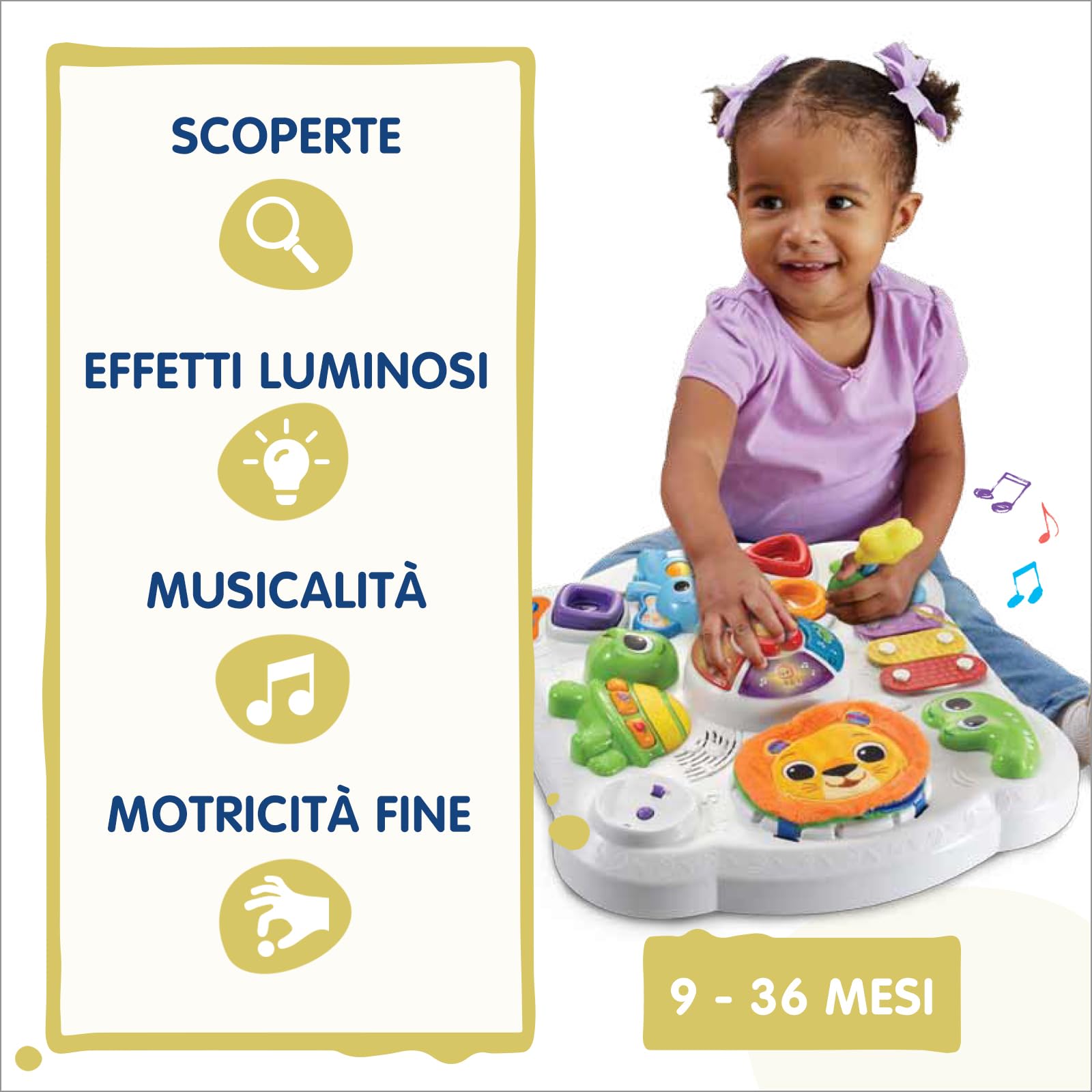 VTech Giocattoli 1-3 anni GiocaImpara tavolo attività 9-36 mesi con xilofono