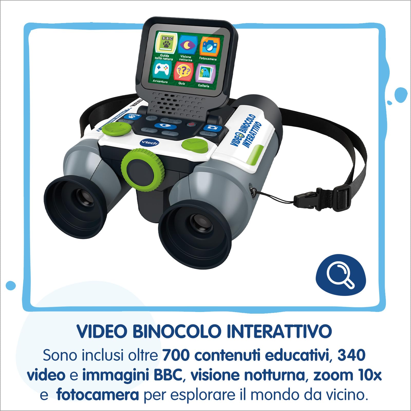 V-Tech Giocattoli 6 anni e + Video Binocolo interattivo 10x visione notturna