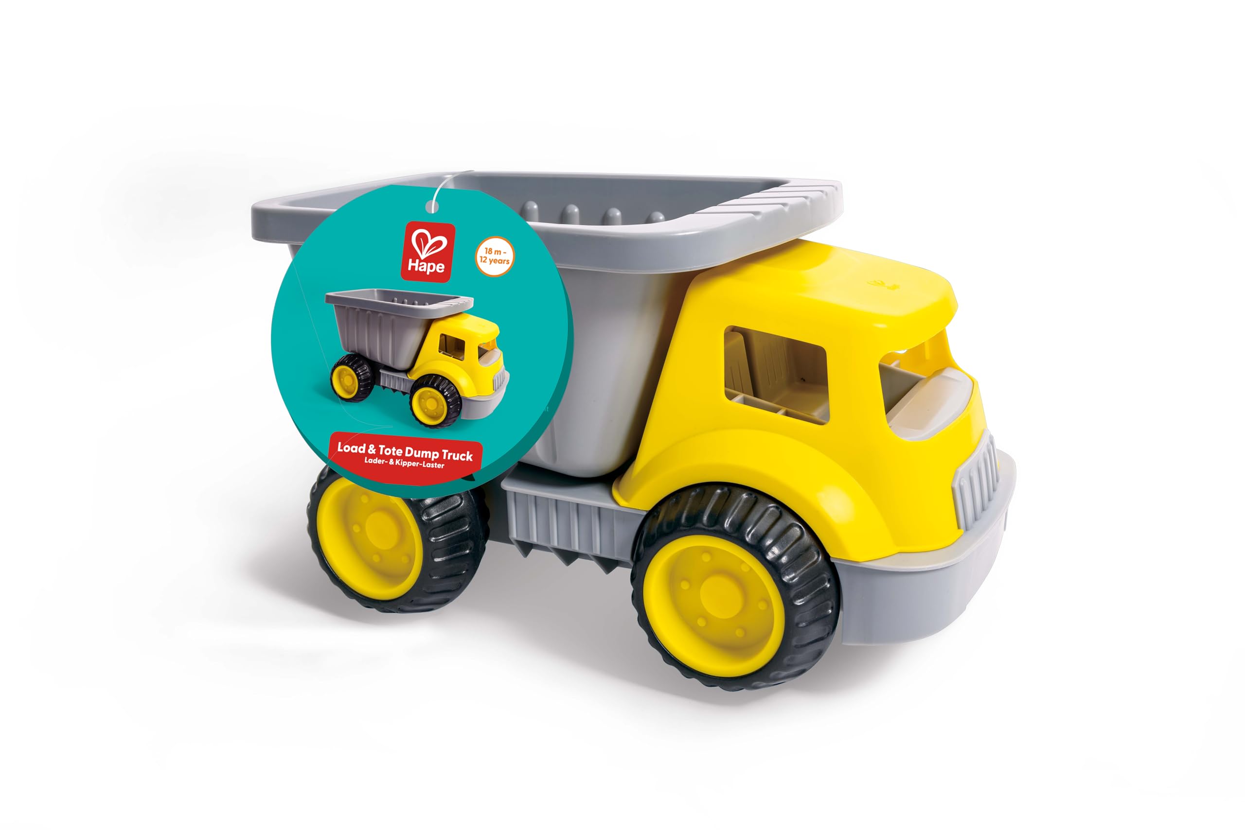 Hape Giochi autoribaltabile Carica e Trasporta camion giallo