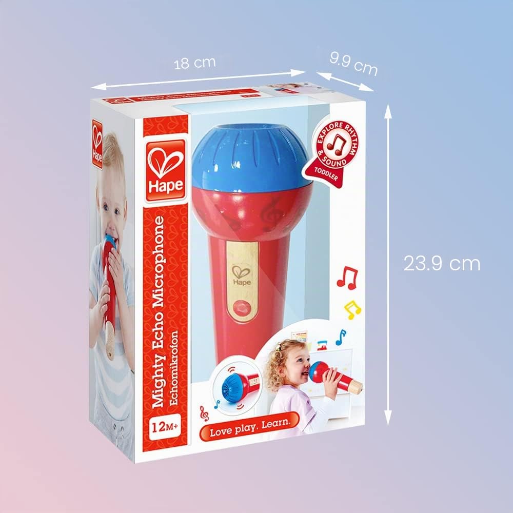 Hape Giochi musicali Potente Microfono Eco senza batterie