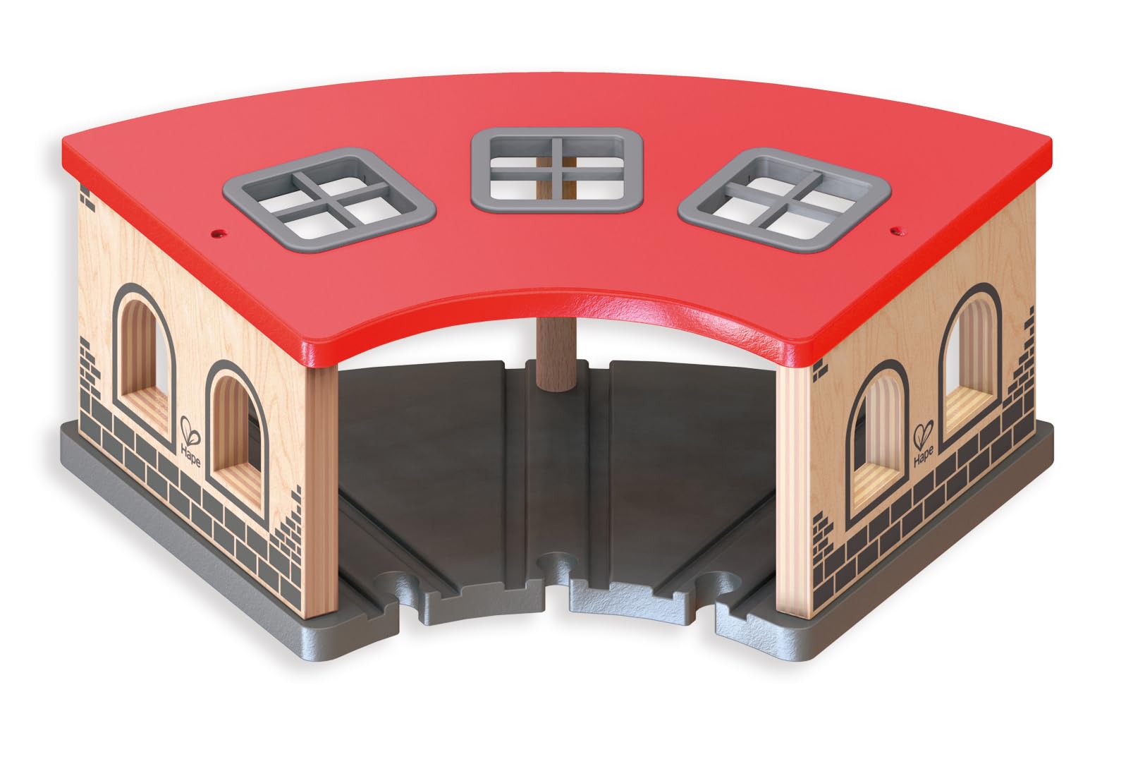 Hape Treno Deposito dei Treni in Legno a 3 corsie