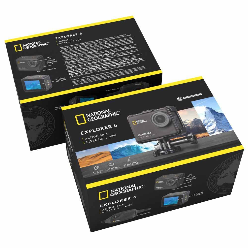 National Geographic Explorer 6 action cam 4K nera impermeabile 10 m