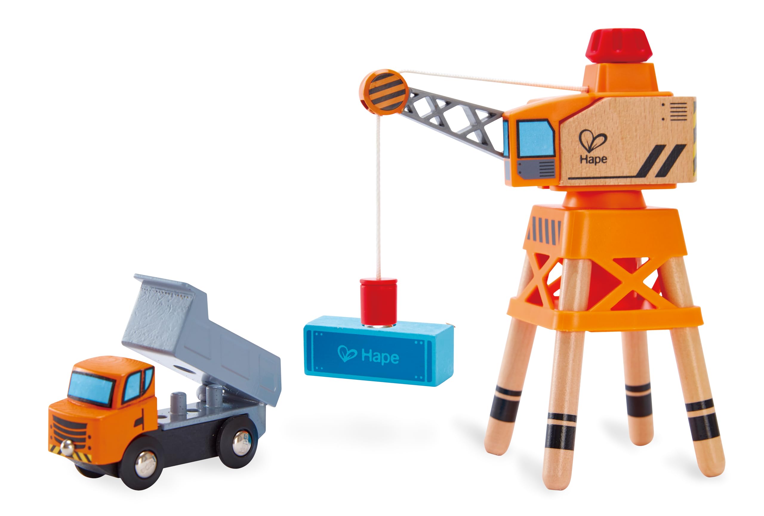 Hape Treno gru a braccio rotante con camion ribaltabile magnetico