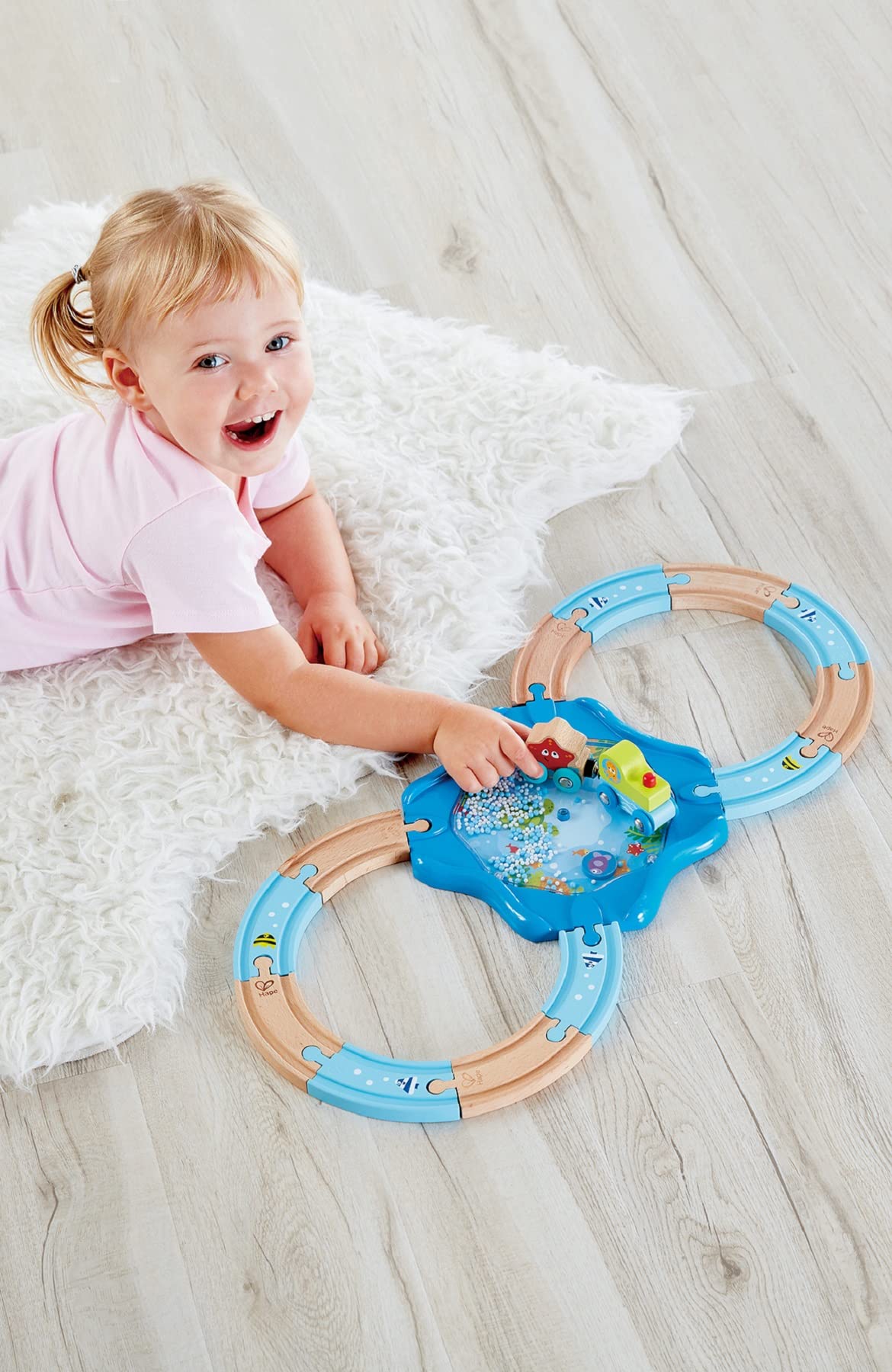 Hape Treno My First Railway E3827 set di treni in legno 8 pezzi