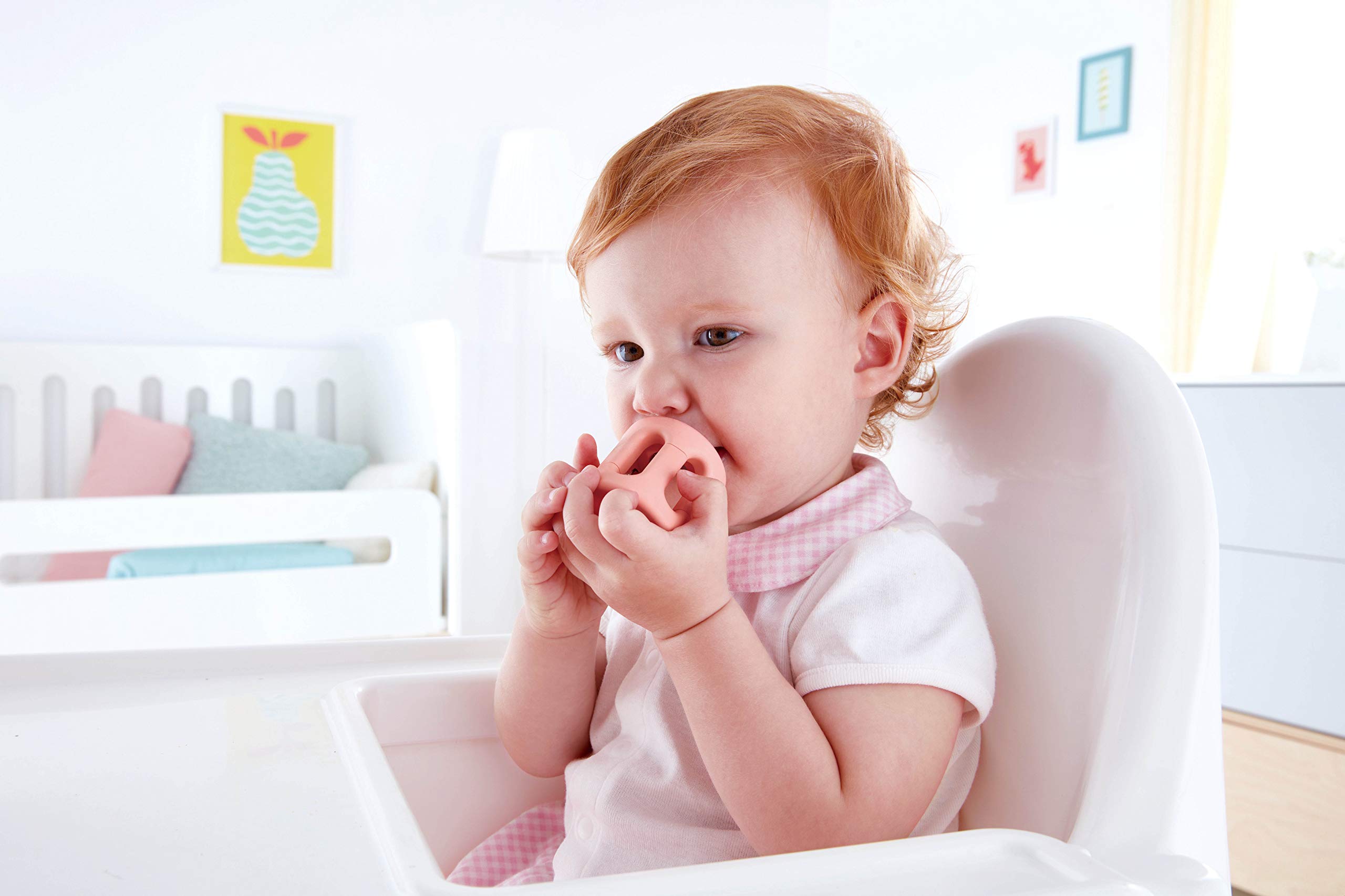 Hape Giocattoli per l'infanzia Set sonagli geometrici 3 sonagli in riso giapponese