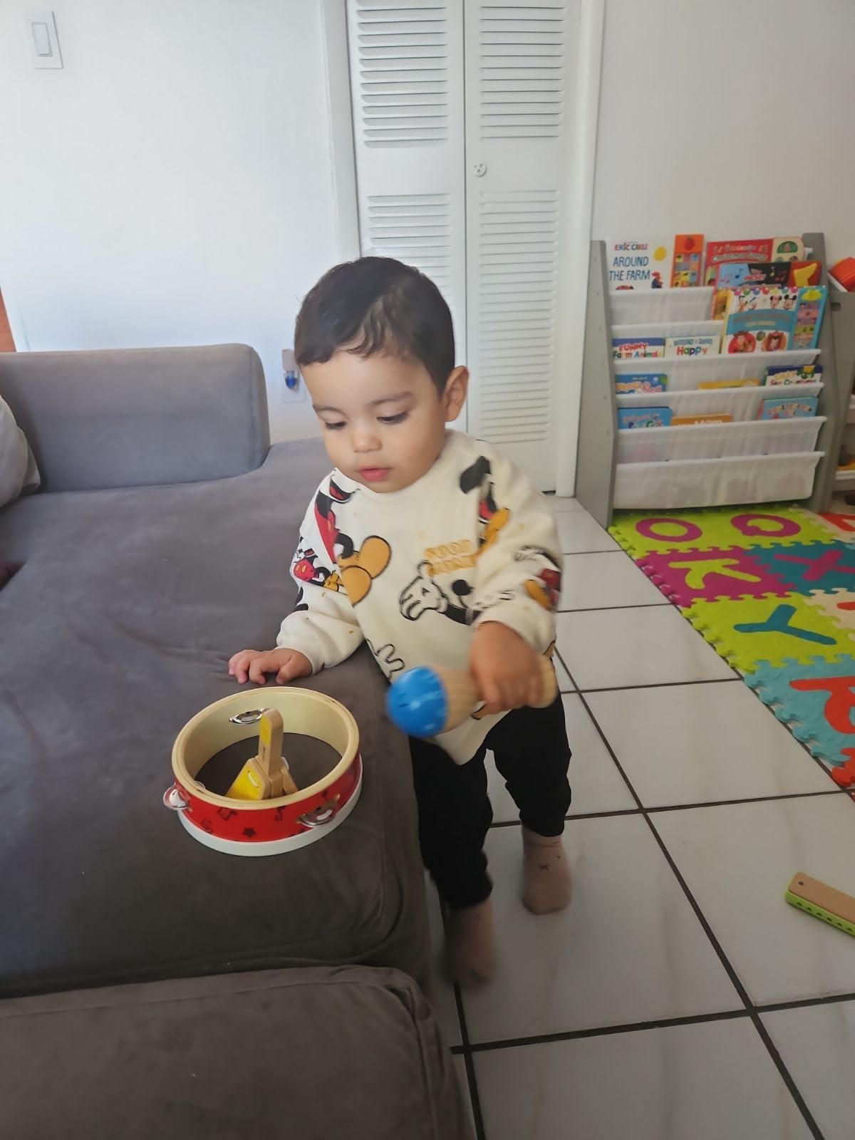 Hape Giochi musicali Set percussioni bambini tamburello maracas batacchio
