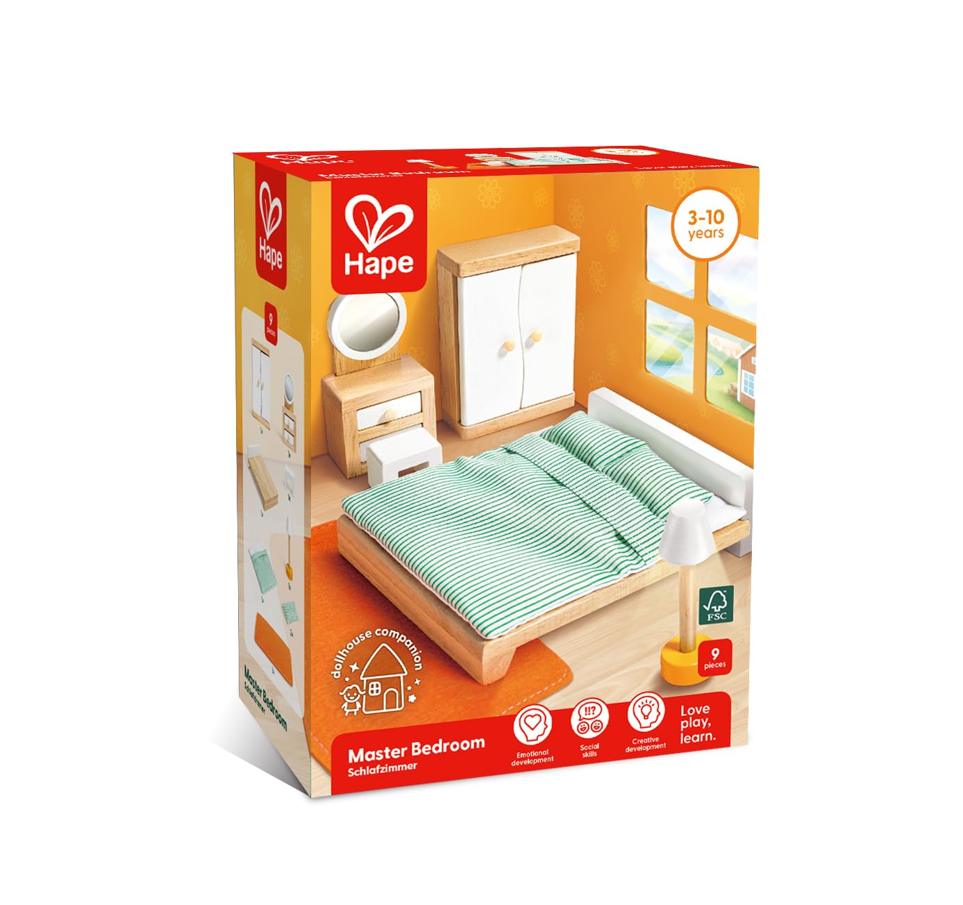 Hape Mobili Camera Matrimoniale mobili bambole in legno