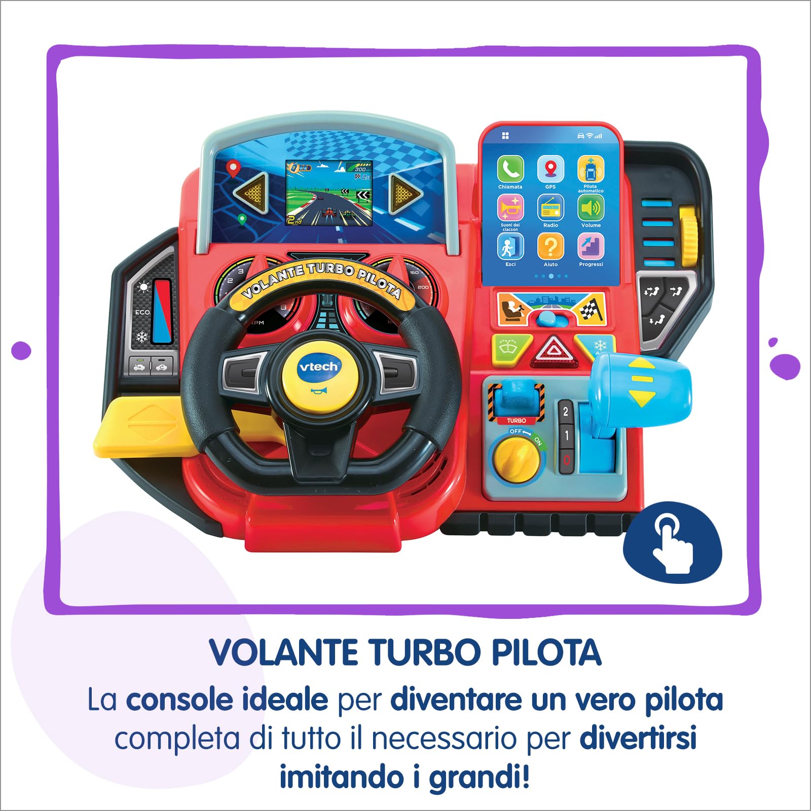 VTech Giocattoli 3-6 anni Volante Turbo Pilota volante interattivo 3-8 anni