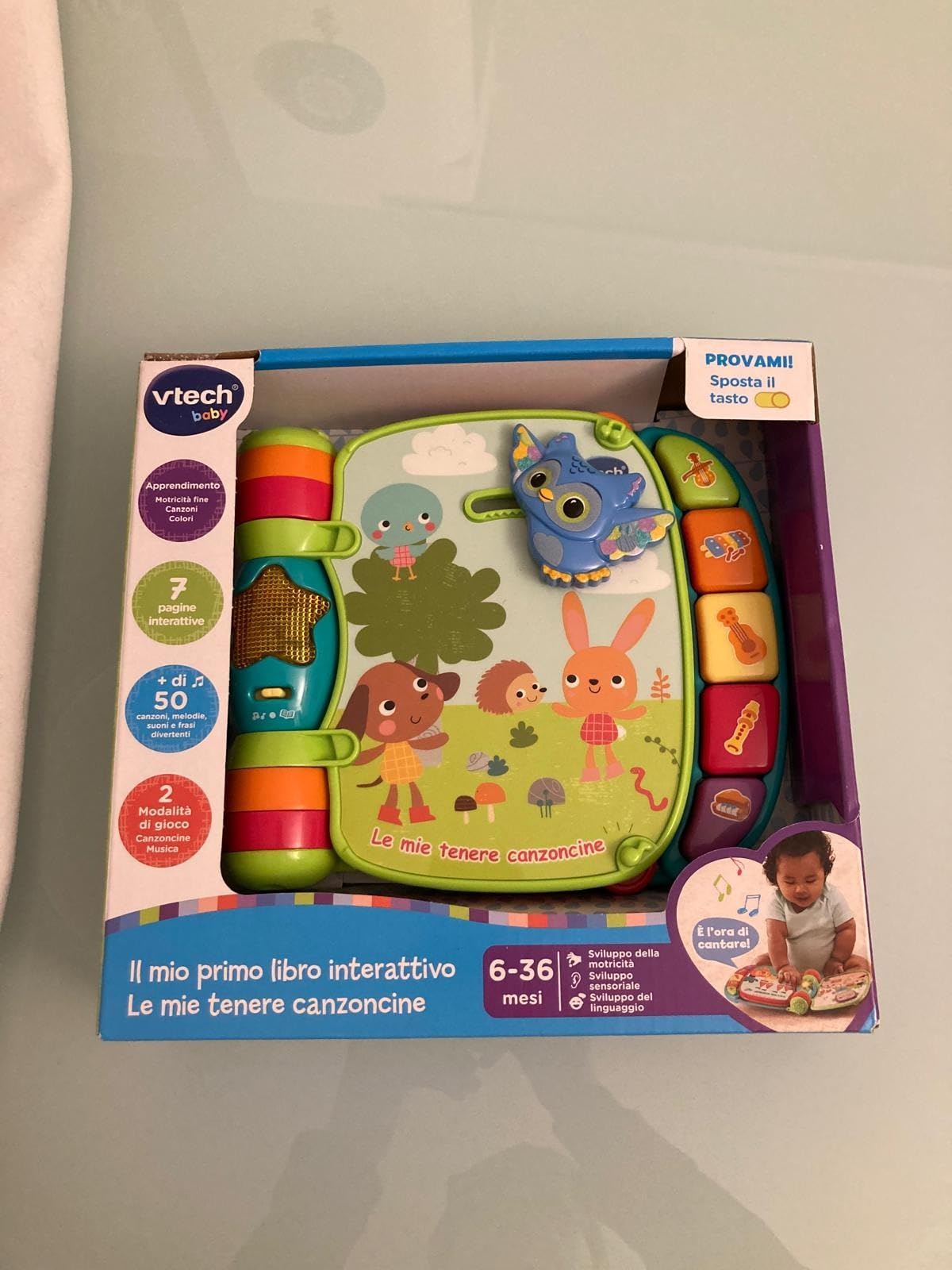 VTech Giocattoli 0-12 mesi Il Mio Primo Libro Interattivo Canzoncine