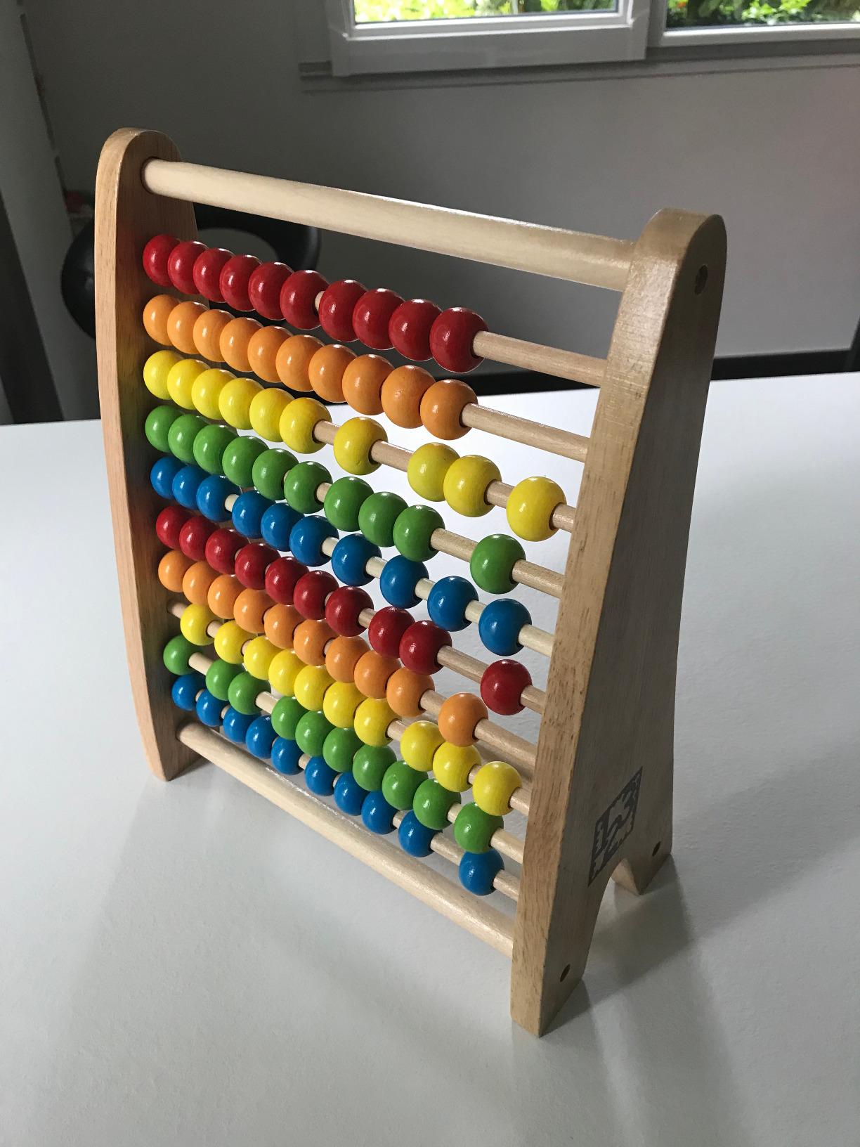 Hape Giocattoli per le abilità motorie E0412 Abaco Palline Arcobaleno