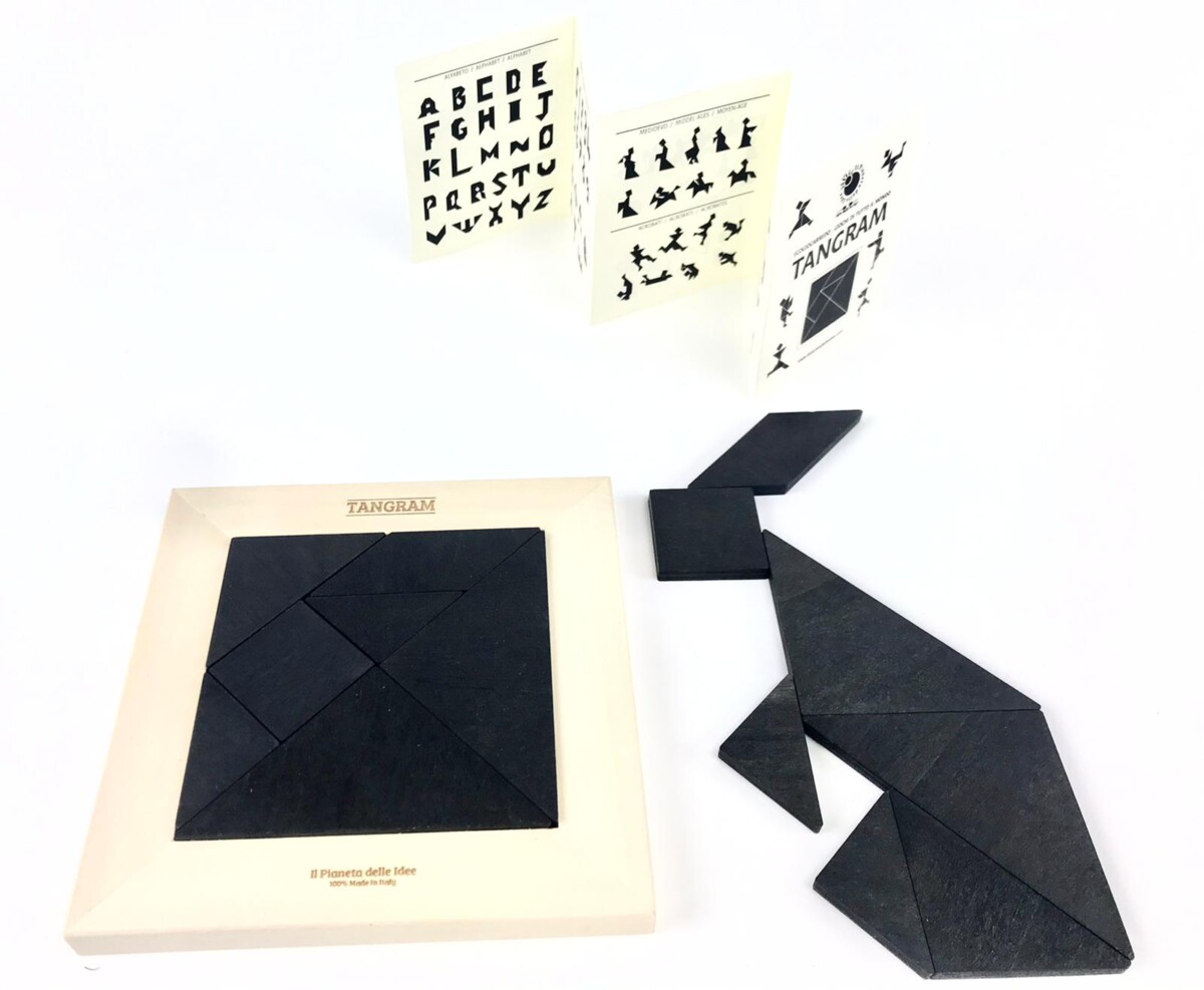 Il Pianeta delle idee Giocare Tangram classico gioco in legno 15x15 cm