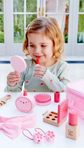Hape Giochi di ruolo Set di Bellezza trousse rosa 11 pezzi