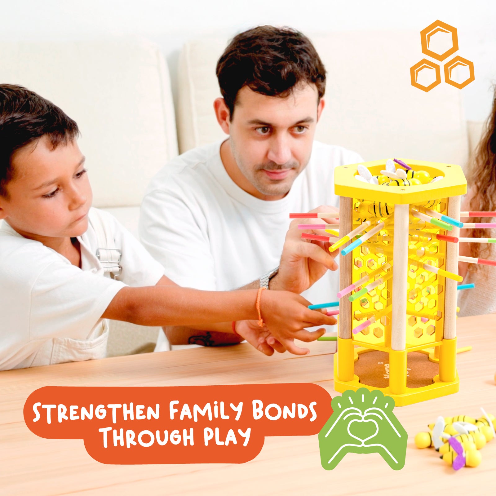 Nene Toys Family Games BEEFALL Jumbo gioco per famiglie in legno