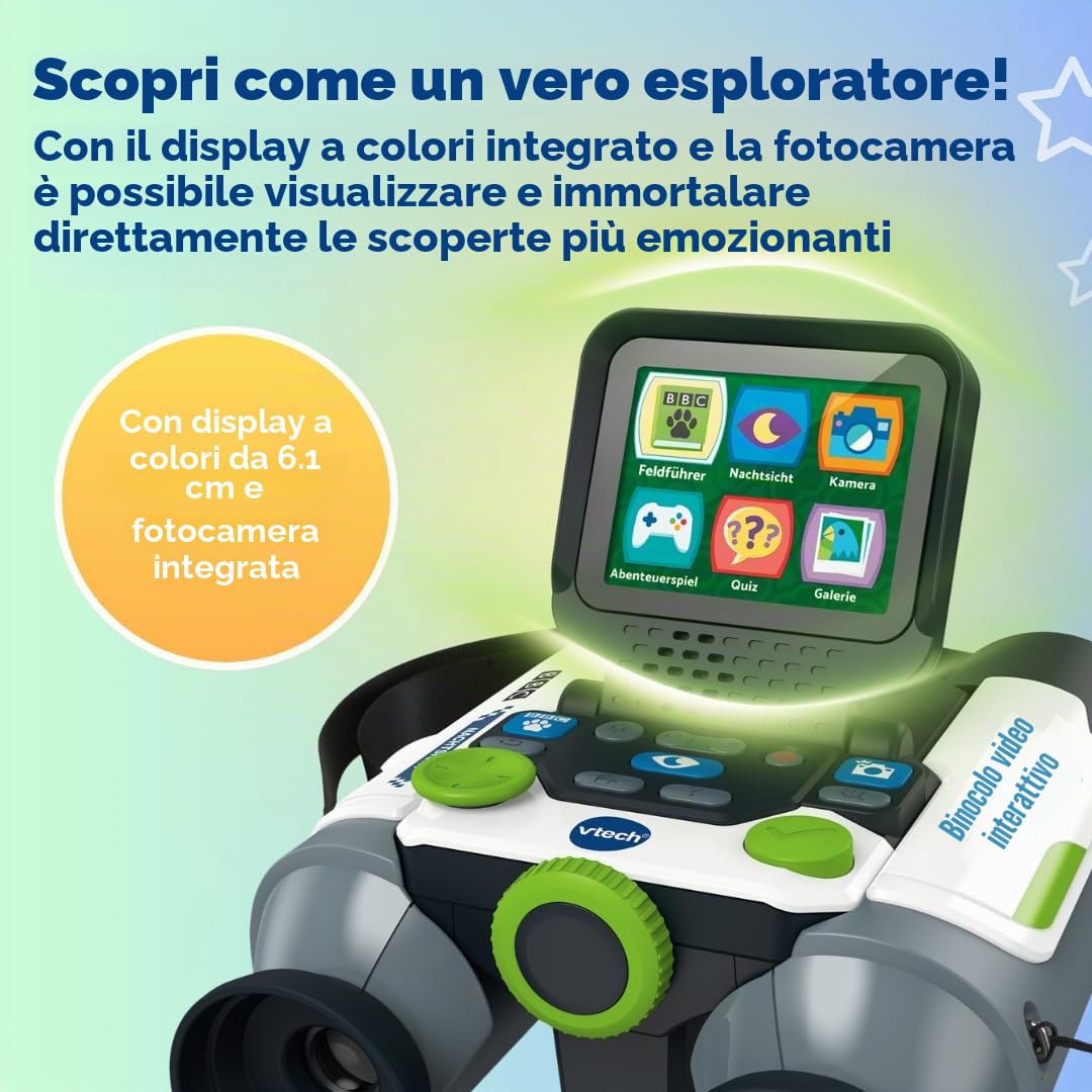 VTech Giocattoli 6 anni e + binocolo video interattivo con schermo