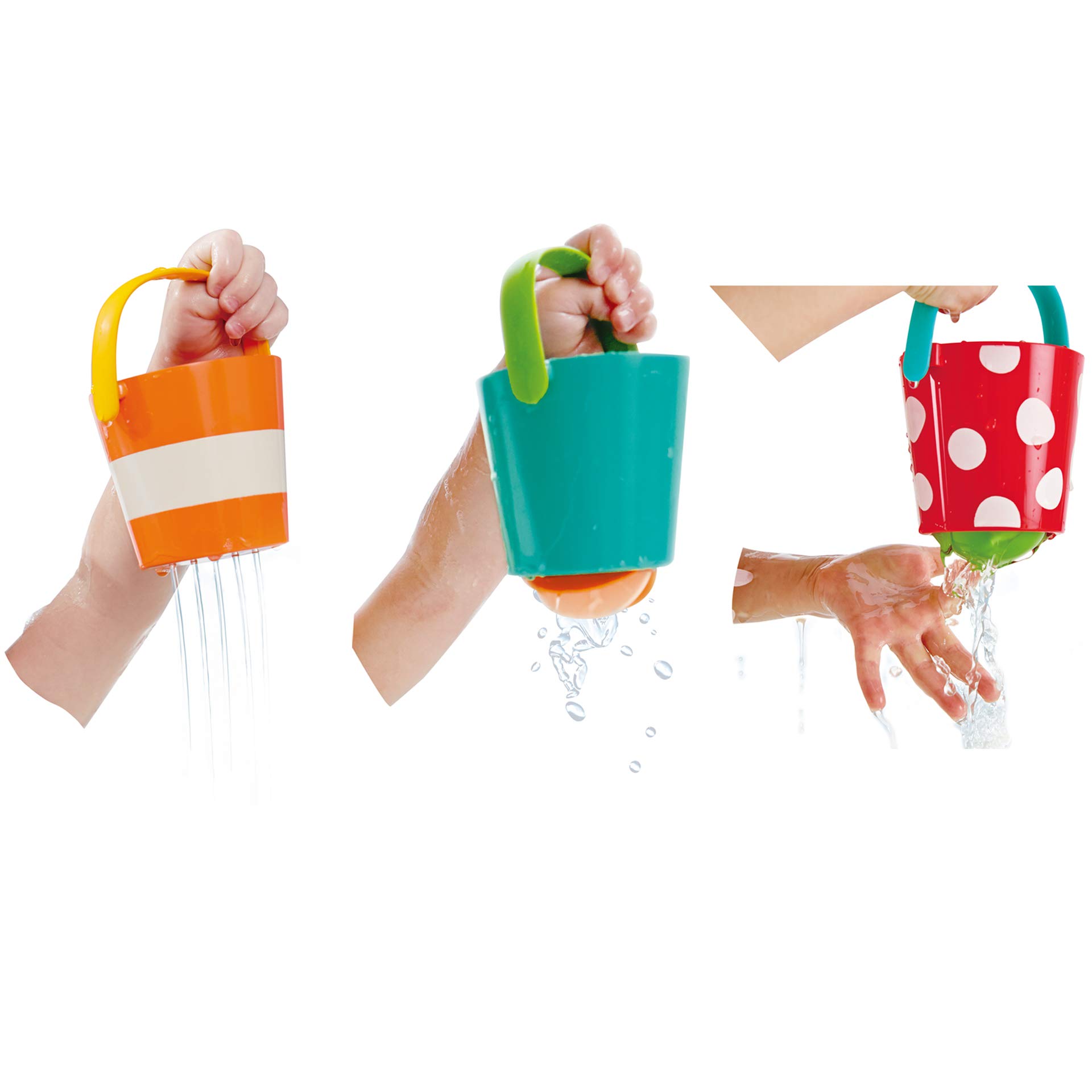 Hape Giochi da bagno Set Allegri Secchielli 3 pezzi multicolore