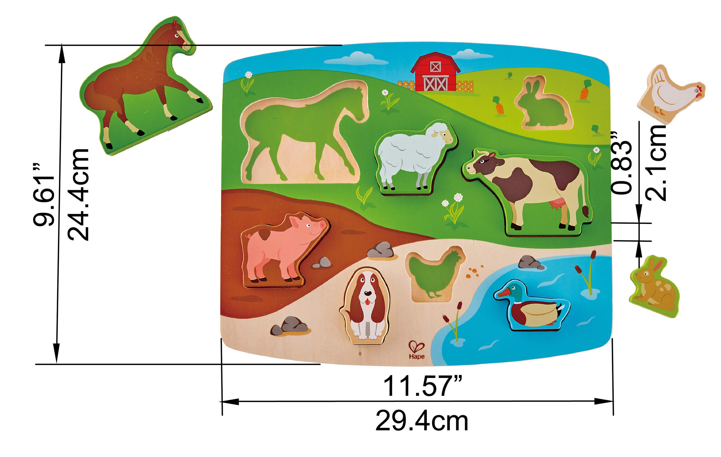 Hape Puzzle E1454 puzzle in legno fattoria