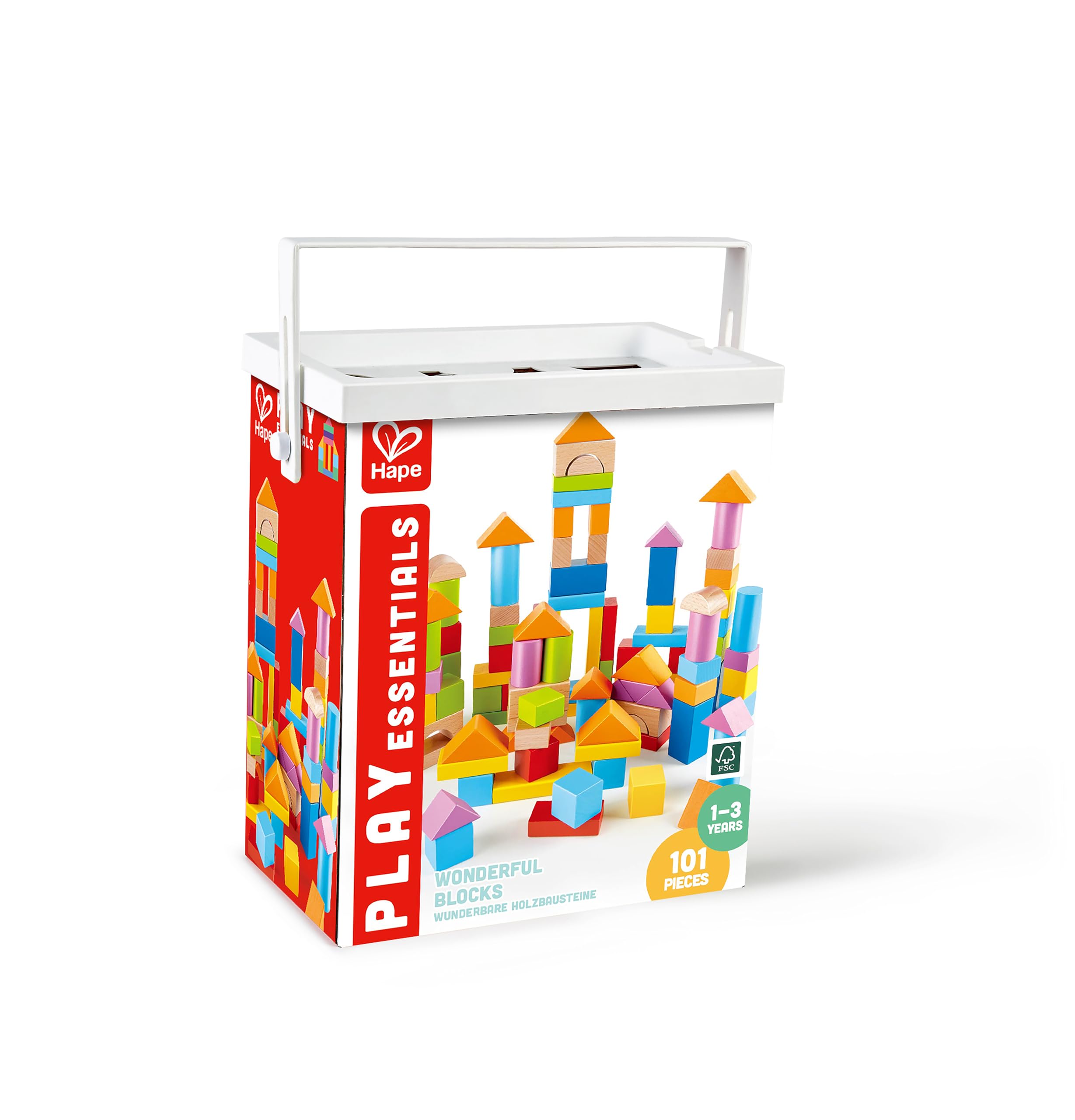 Hape Montare e costruire Fantastici Blocchi 101 pezzi in faggio