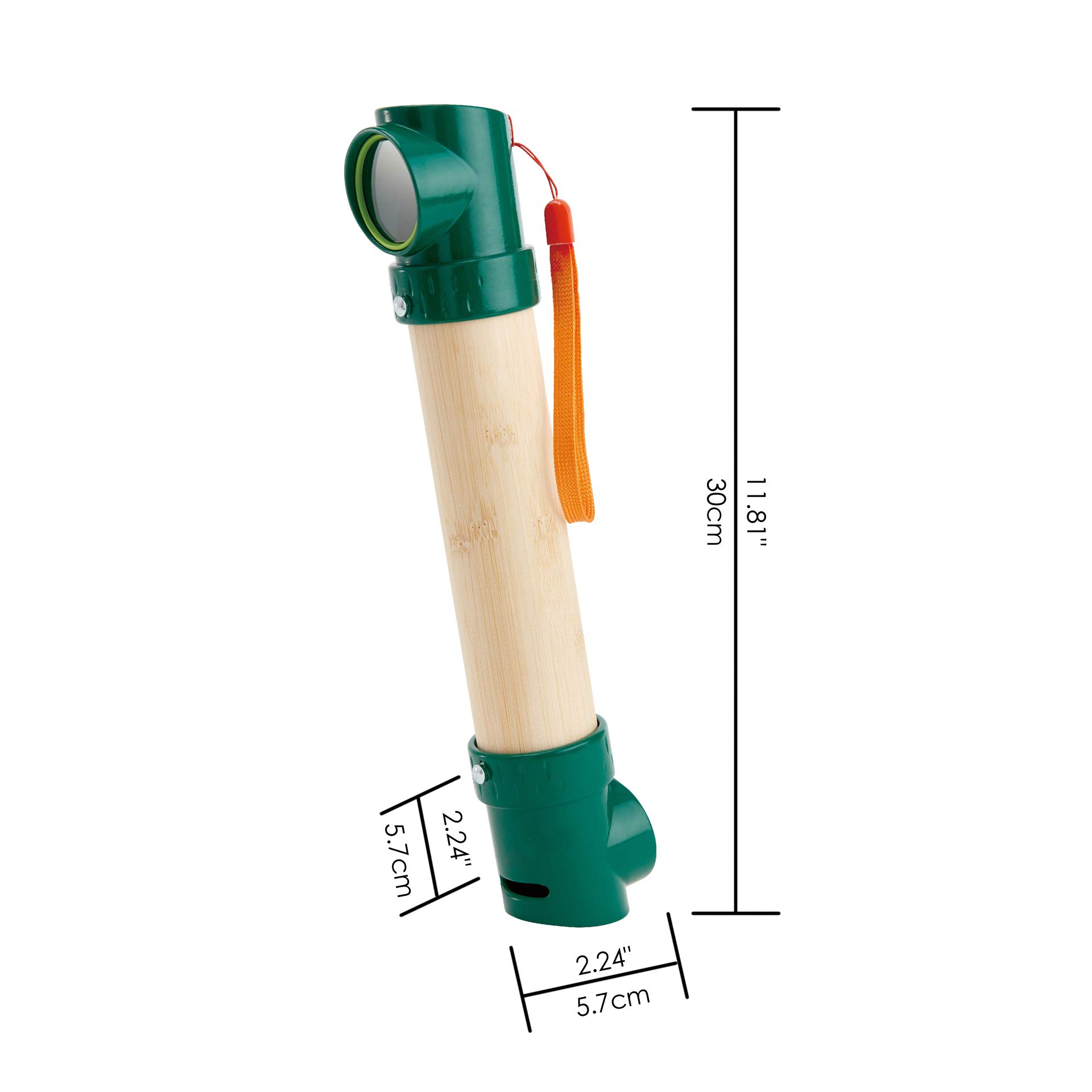 Hape Sperimentare e scoprire Periscopio per bambini in bambù e Green PE