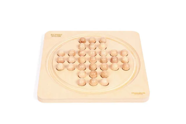 Il Pianeta delle idee Giocare Solitario Inglese grande gioco in legno 24×24 cm