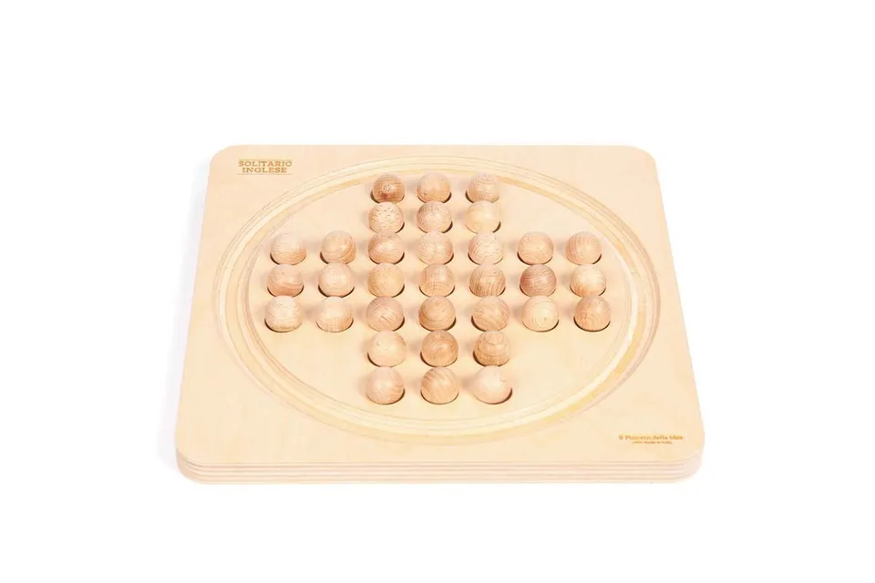 Il Pianeta delle idee Giocare Solitario Inglese grande gioco in legno 24×24 cm