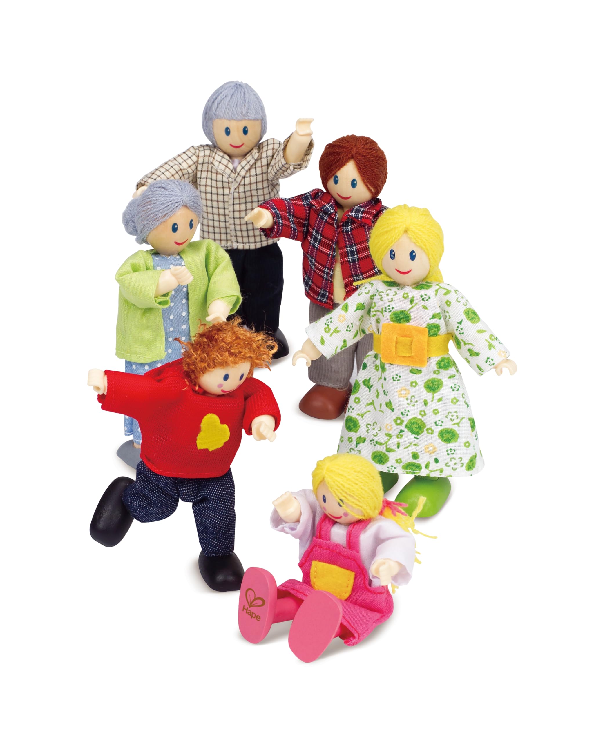 Hape Case delle bambole e accessori E3500 Famiglia Felice bambole in legno