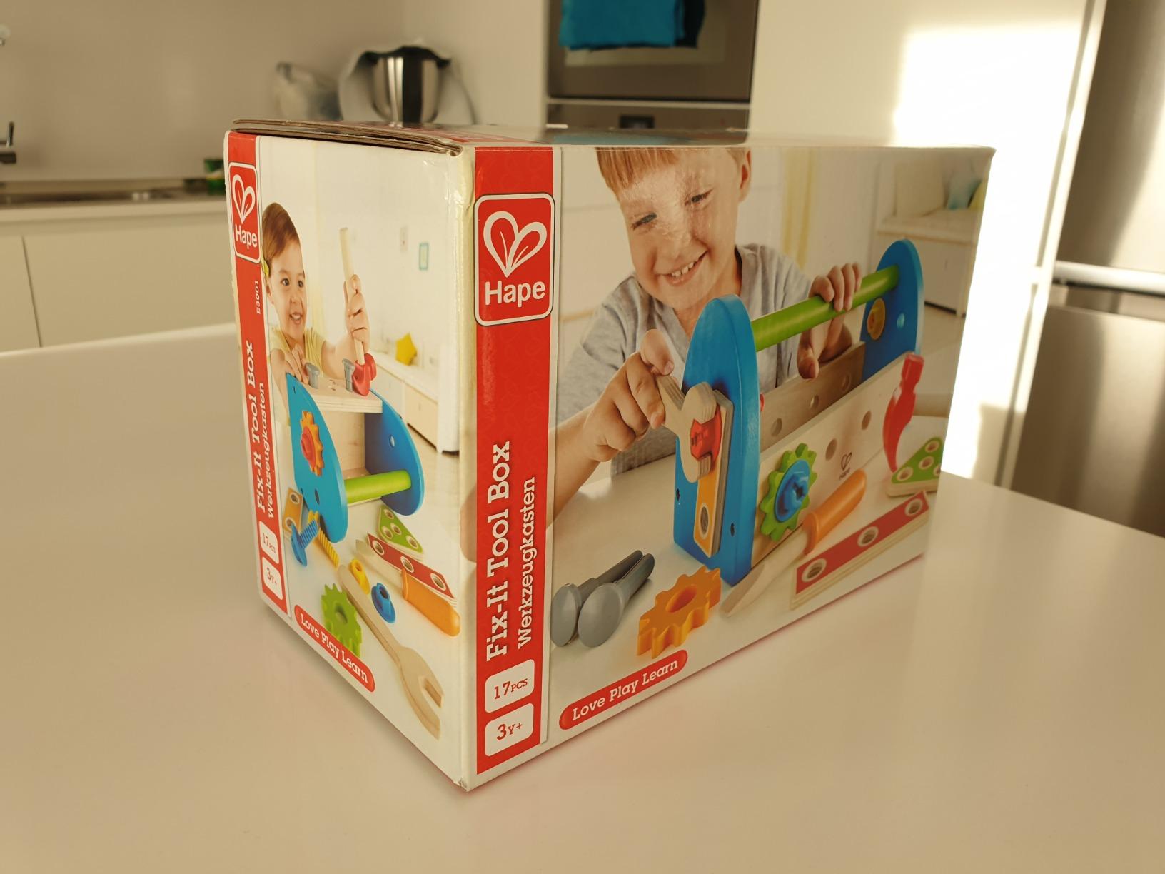 Hape Giochi di ruolo Cassetta degli Attrezzi cassetta attrezzi in legno dai 3 anni