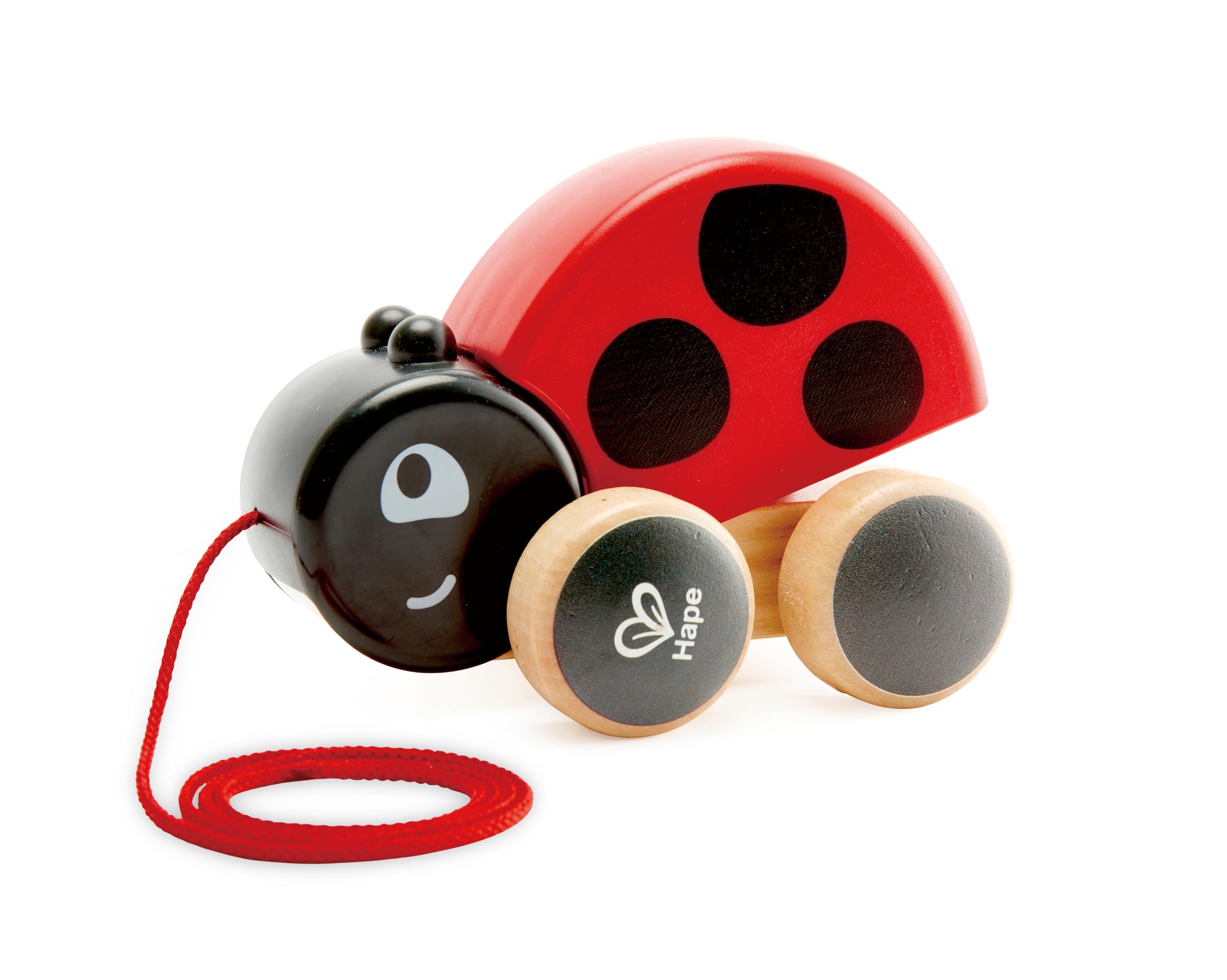 Hape Spingi e cammina Coccinella Spingi&Tira gioco trainabile in legno dai 12 mesi