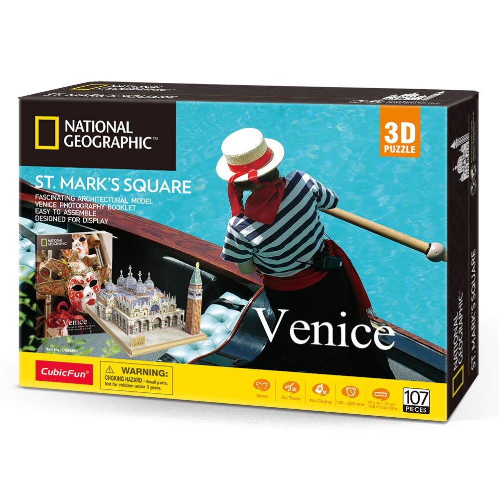 National Geographic Kids – Giochi e puzzle Piazza di San Marco puzzle 3D 107 pezzi