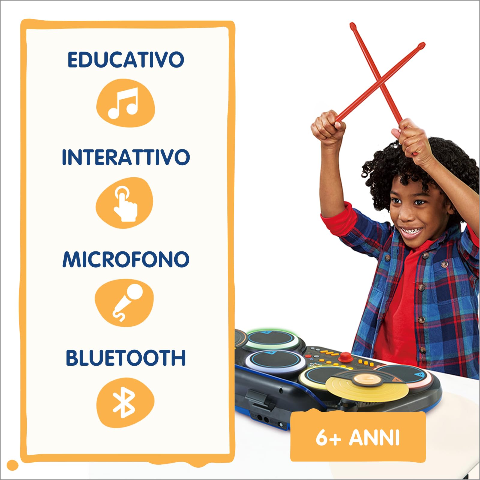V-Tech Kidi DJ Drums batteria elettronica per bambini 6+ anni