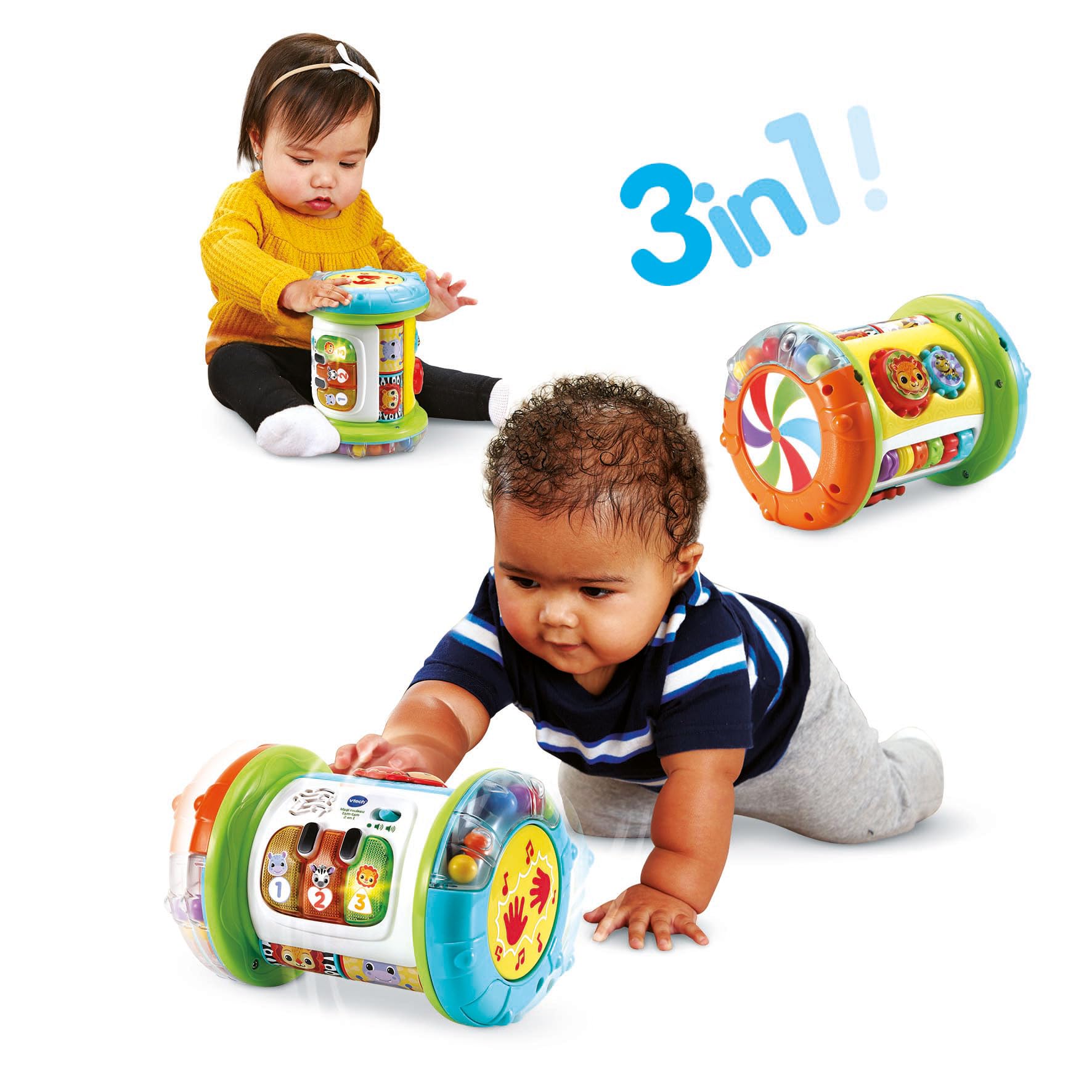 VTech Giocattoli 1-3 anni Rullo Tam Tam 3 in 1 rullo musicale
