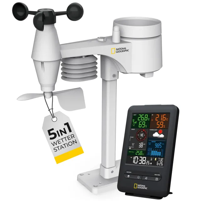 National Geographic Stazioni meteorologiche Station météo sans fil 5-en-1 stazione meteo wireless