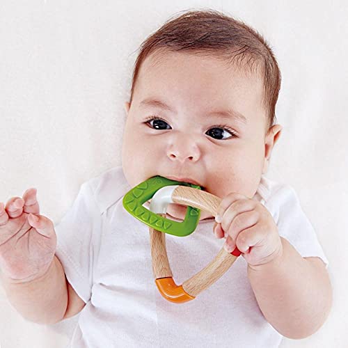 Hape E0018 Dentaruolo con Triangoli Intrecciati in silicone e legno