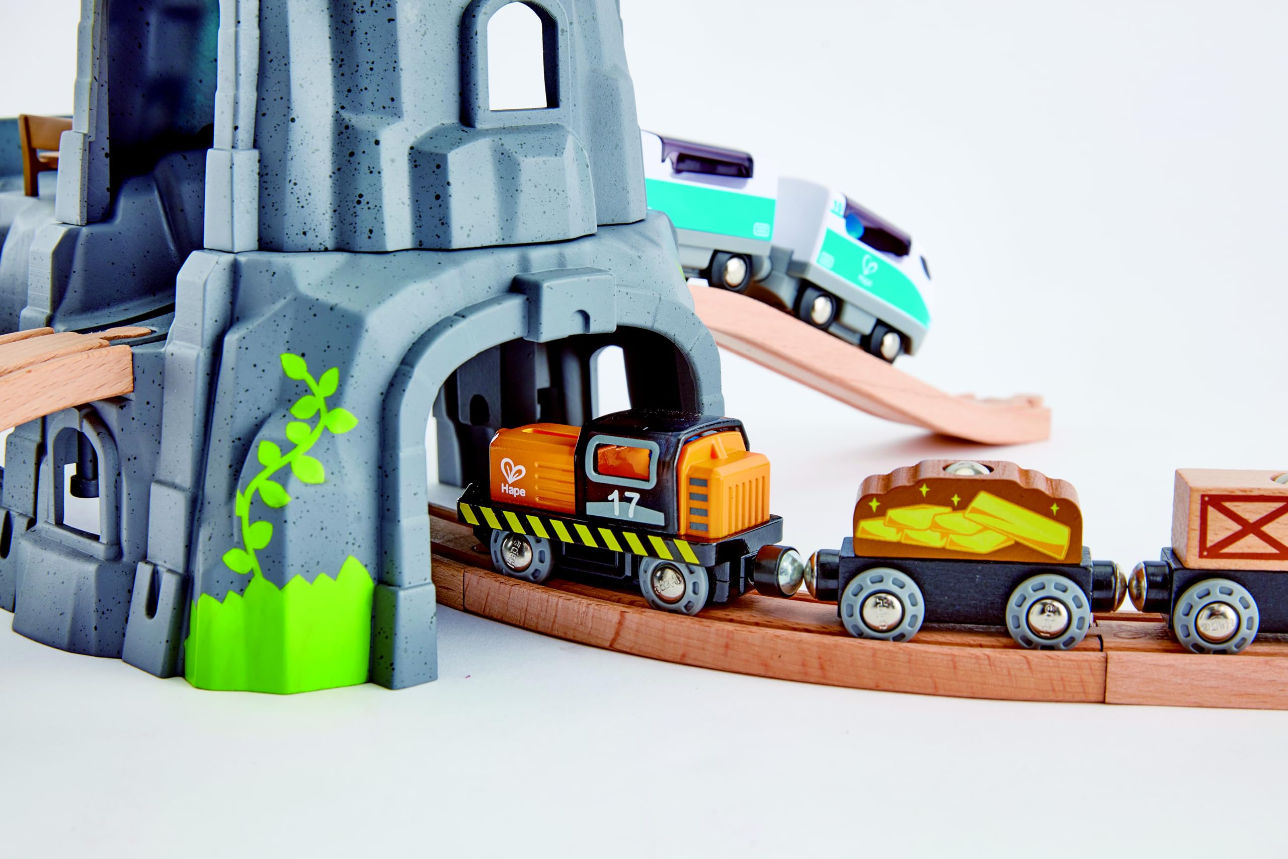 Hape Treno Set Montagna espansione ferroviaria con luci e suoni