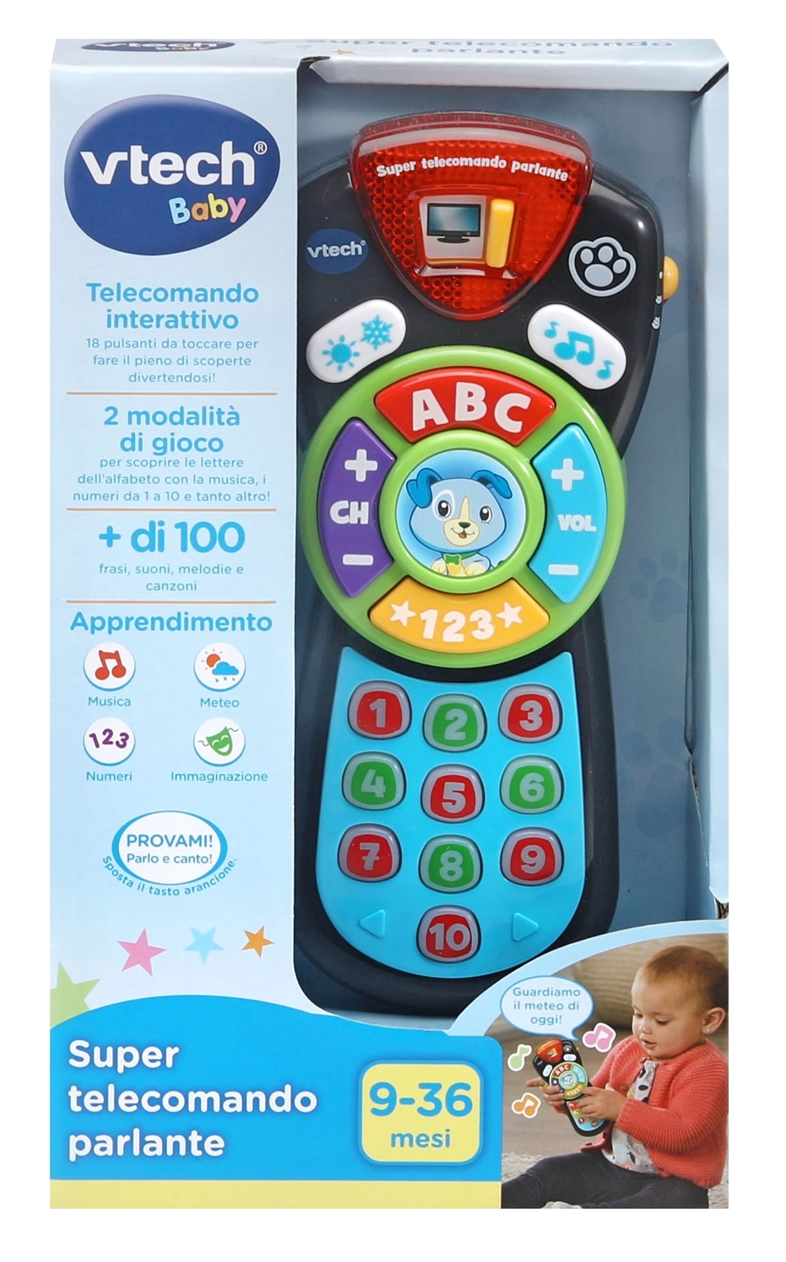 VTech Giocattoli 1-3 anni Super Telecomando parlante interattivo