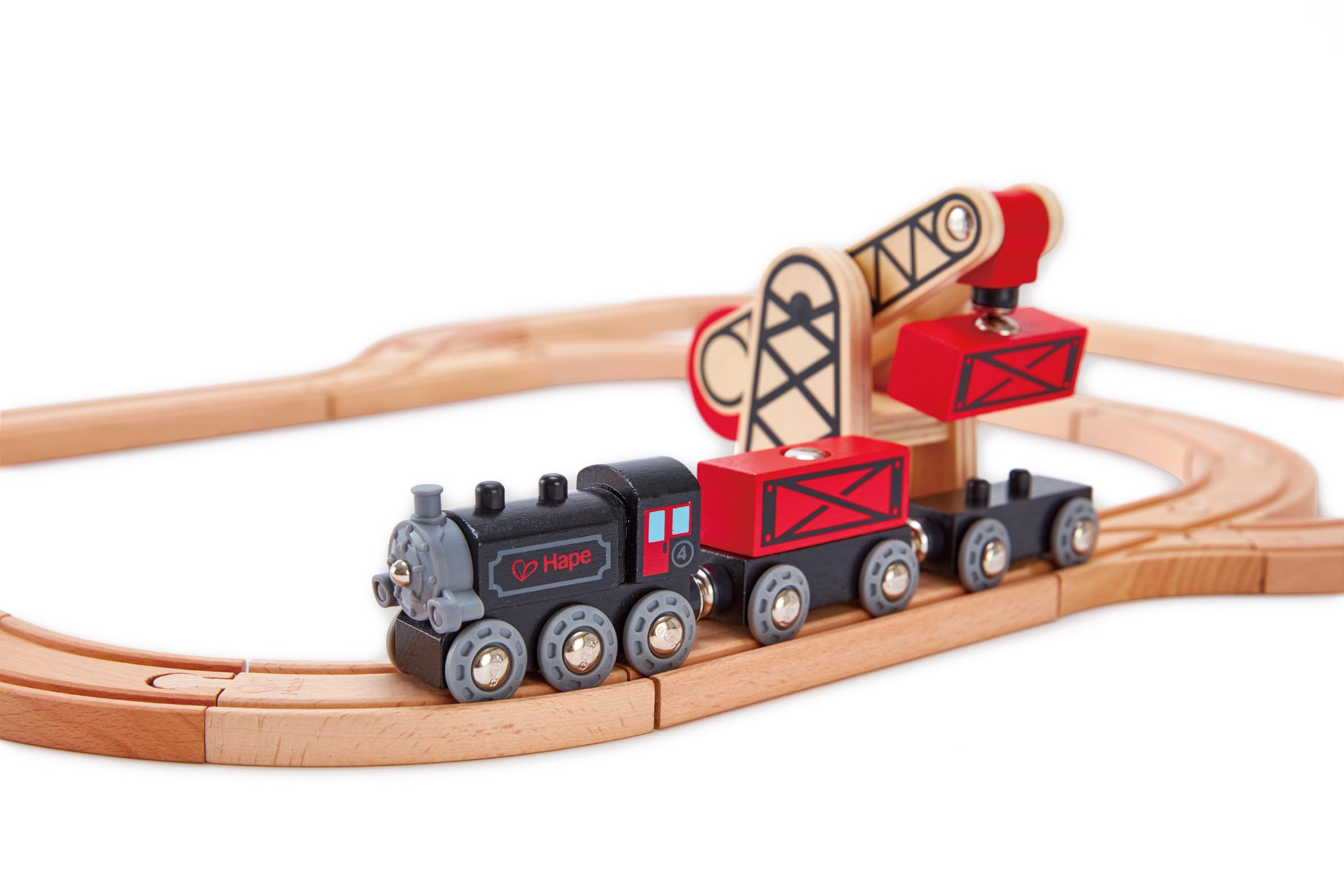 Hape Treno Treno merci a vapore Classico - Vintage trenino legno magnetico
