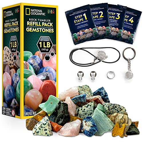 National Geographic Kit scientifici e di scoperta Rock Tumbler Refill Kit pietre preziose 453 g