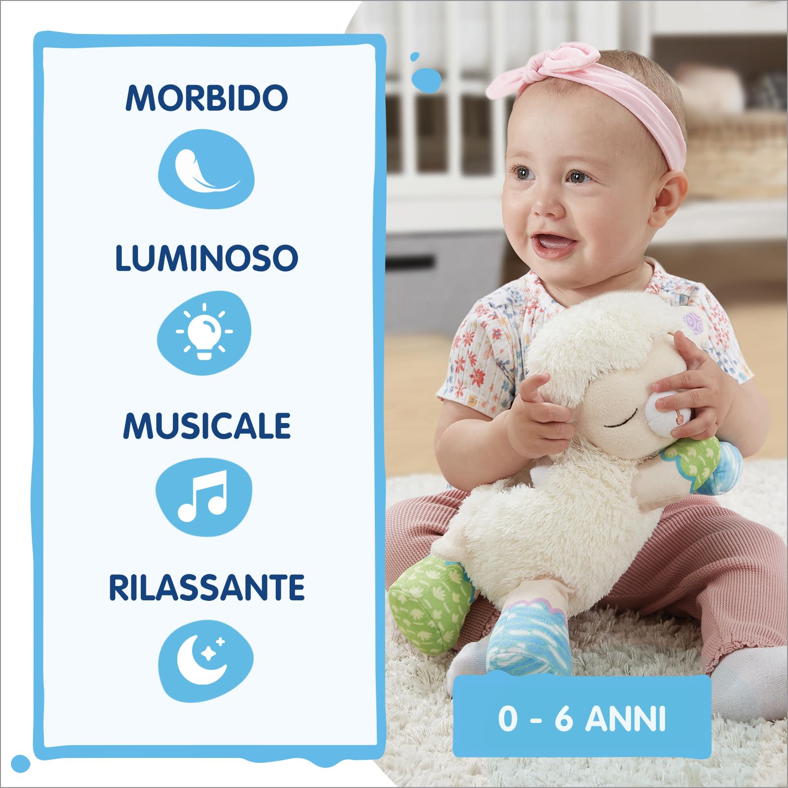 VTech Giocattoli 0-12 mesi Luce, Ninna Nanna Parlante peluche 3 in 1