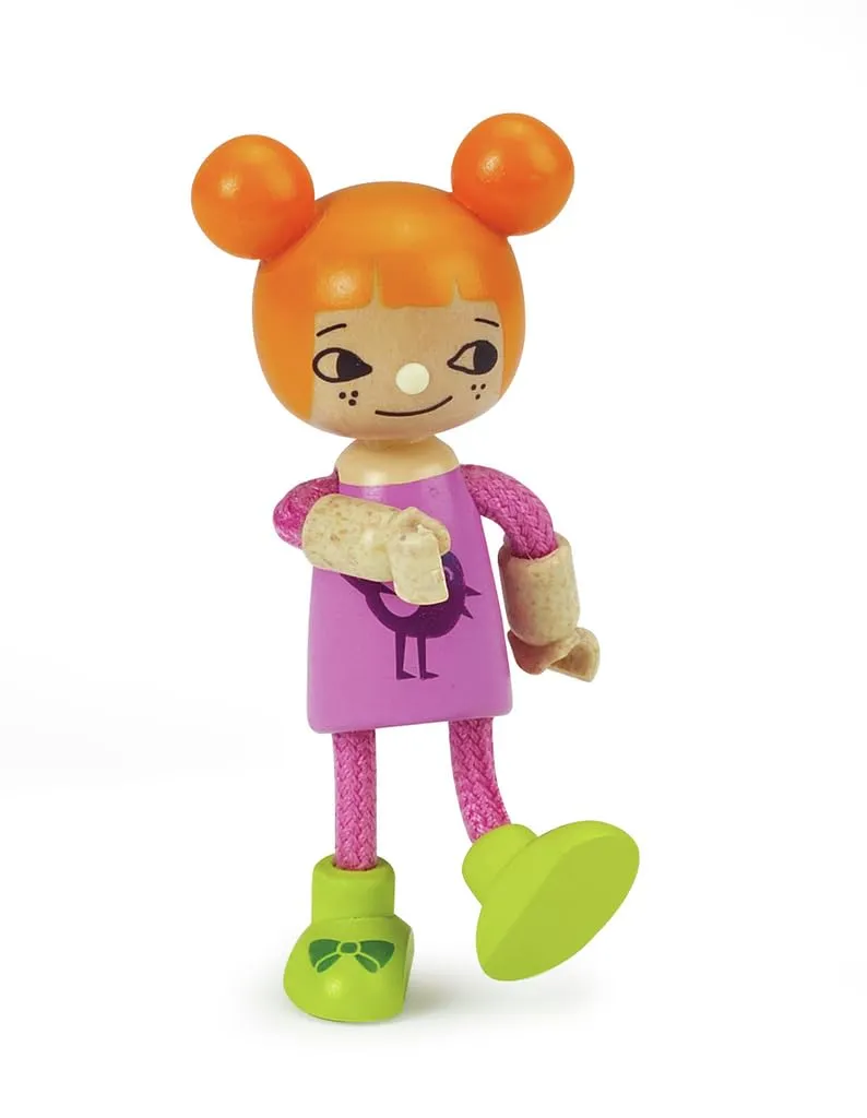 Hape Famiglia Moderna Figlia Piccola bambola in legno dai 3 anni