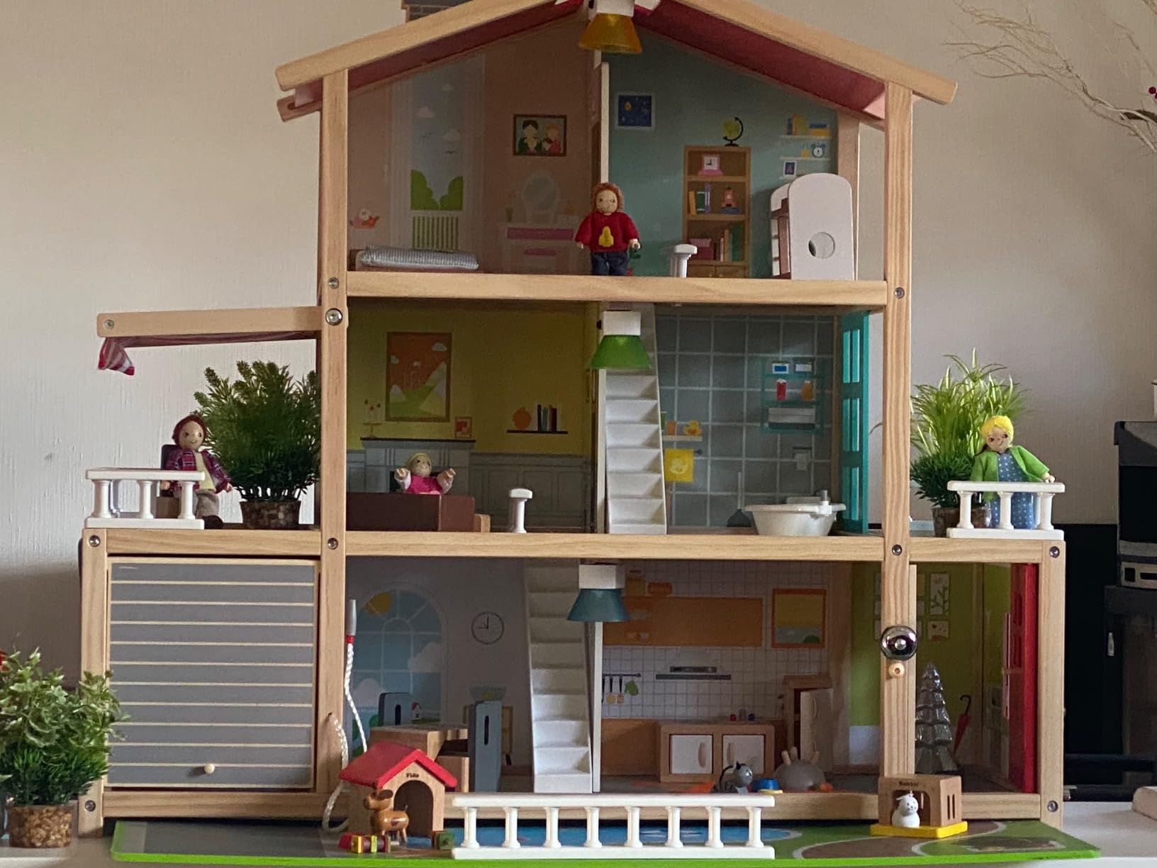 Hape Case delle bambole e accessori Villa delle bambole in legno