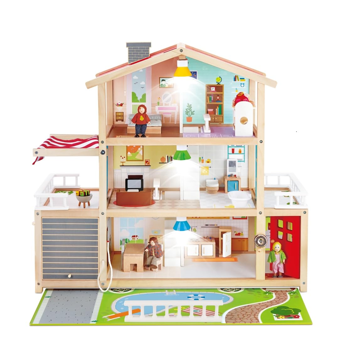 Hape Case delle bambole e accessori Villa delle bambole in legno