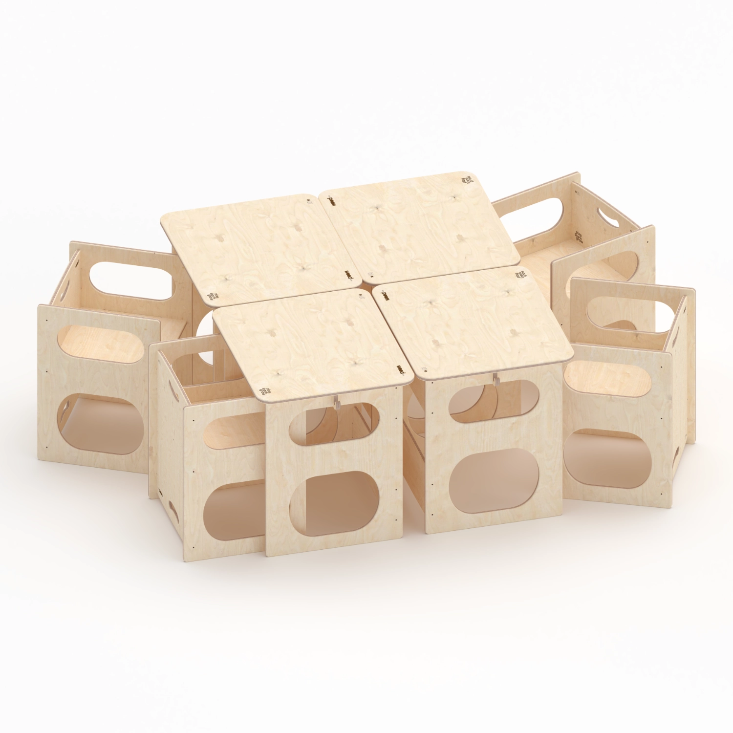 Il Pianeta delle idee Wood for Kids Montessori Banco e poltrona della crescita Montessori