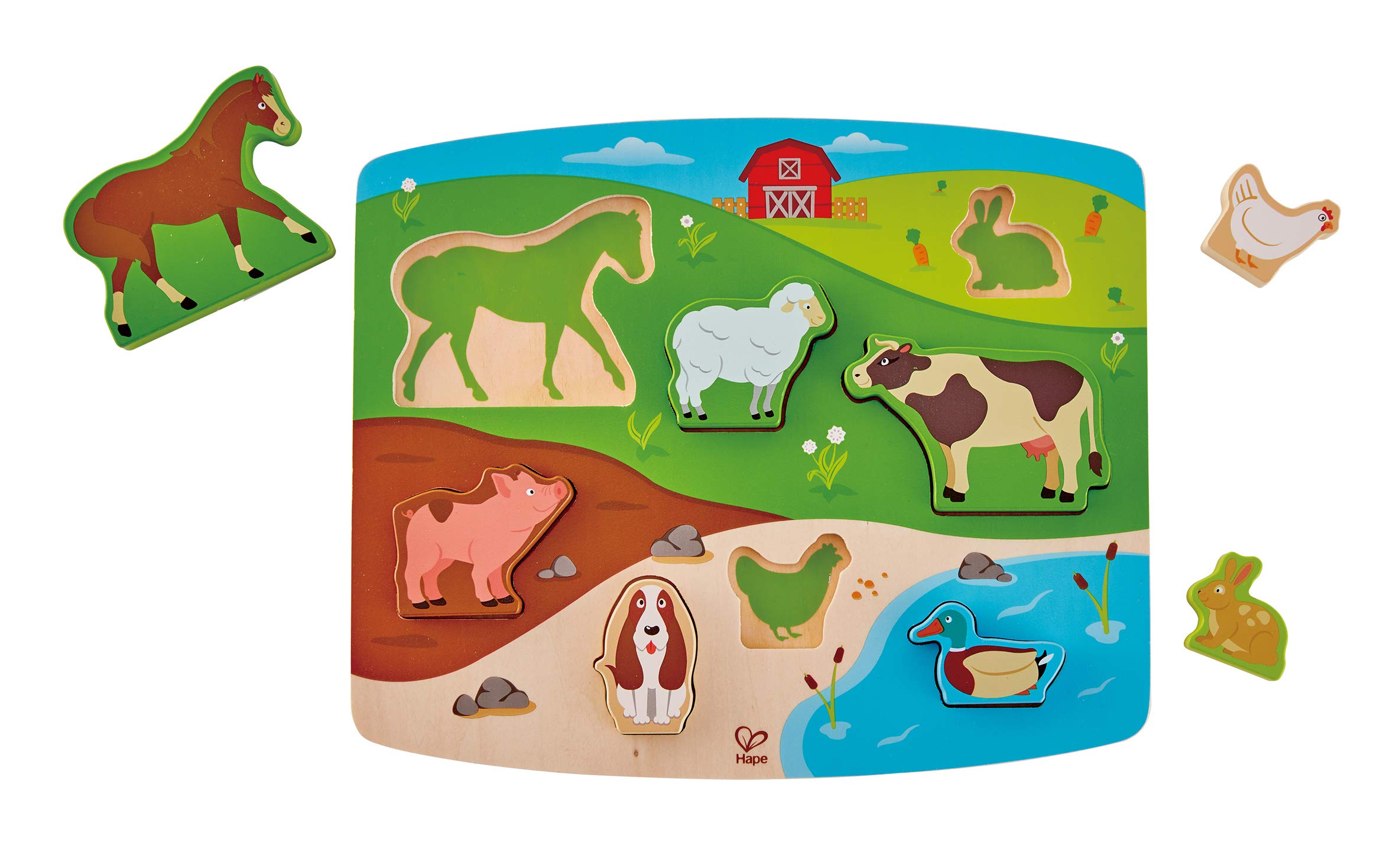 Hape Puzzle E1454 puzzle in legno fattoria