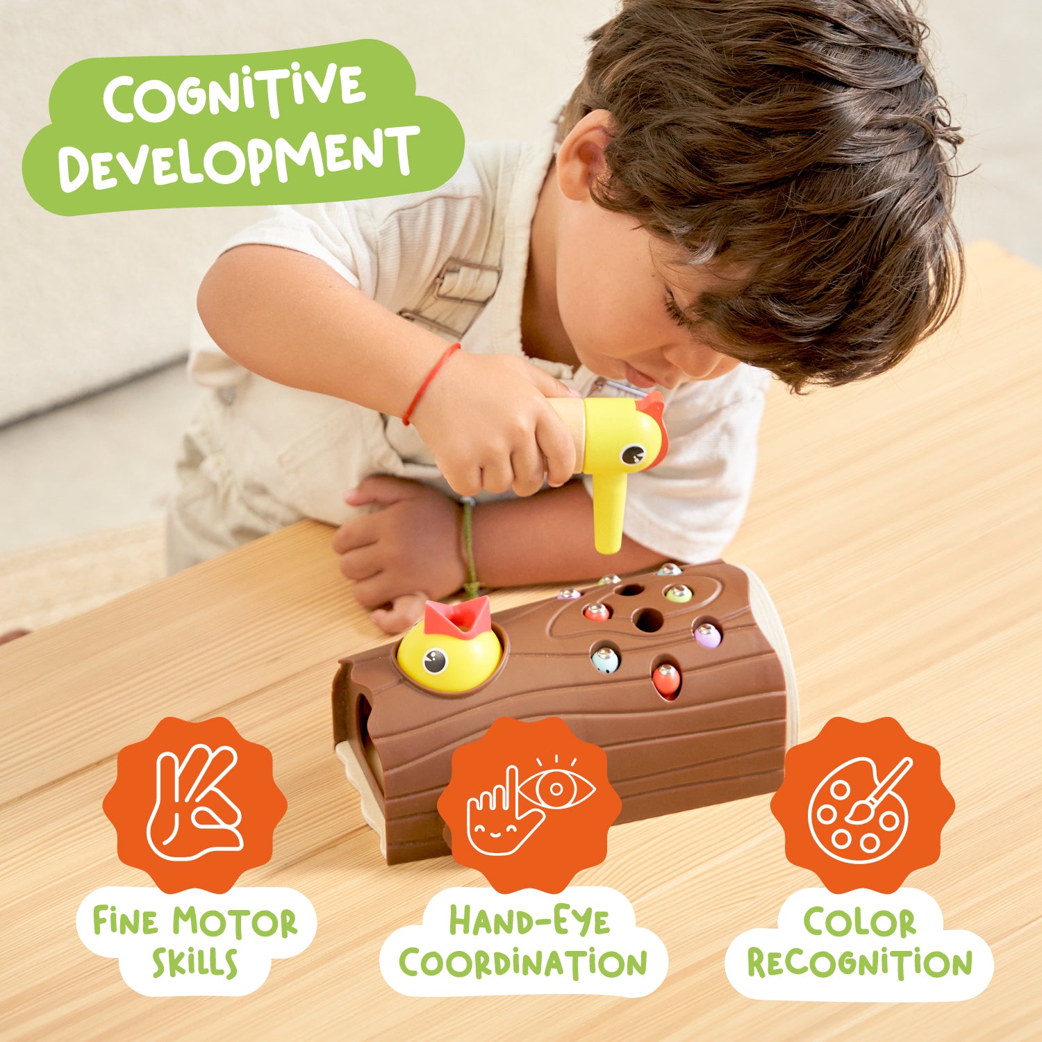Nene Toys Baby & Toddler Toys Little Woodpecker gioco magnetico in legno