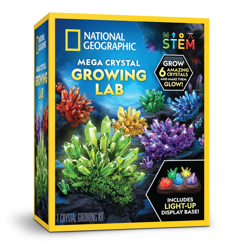 National Geographic Kit scientifici e di scoperta mega kit cristalli 6 colori