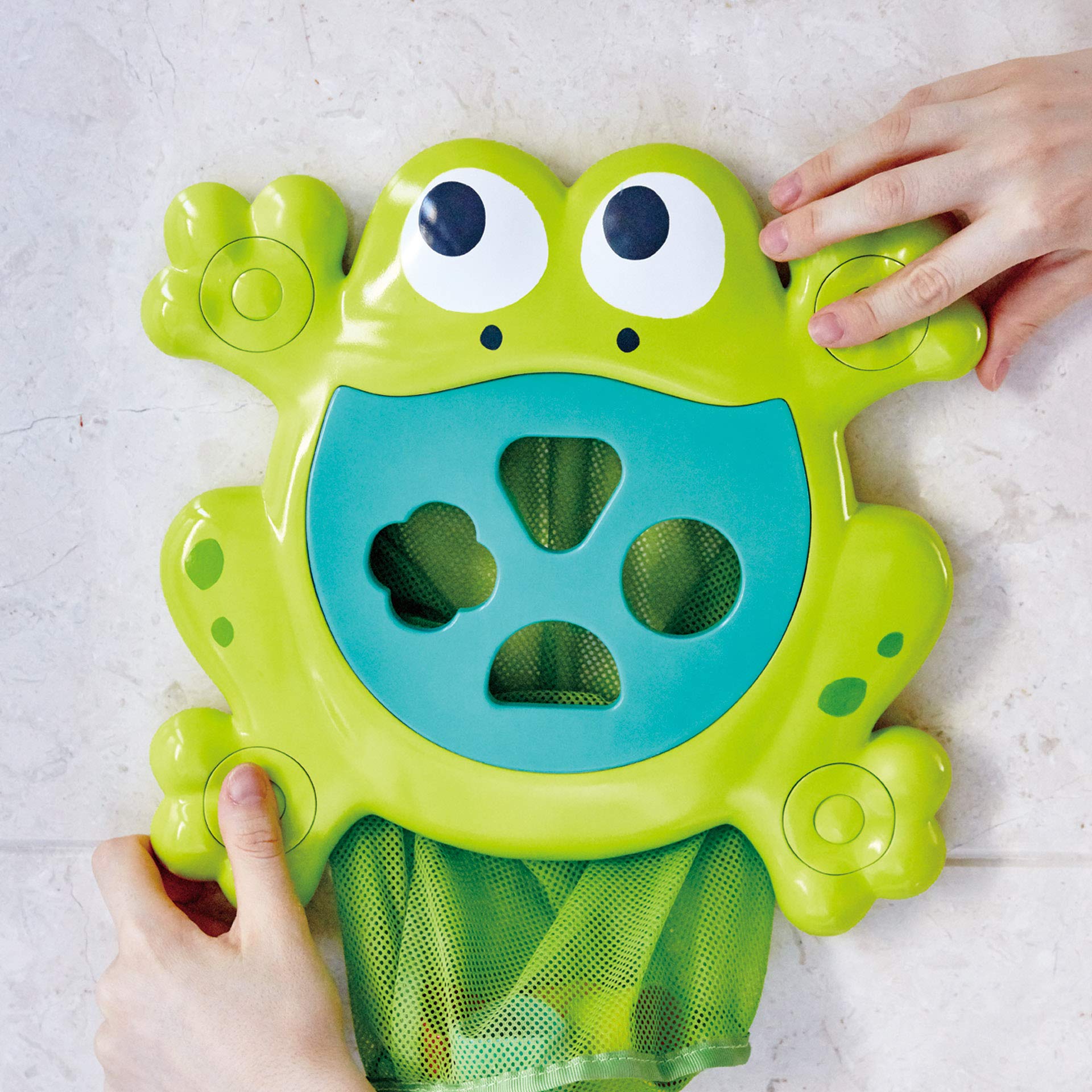 Hape Giochi da bagno Feed-Me Bath Frog rana da bagno multicolore E0209