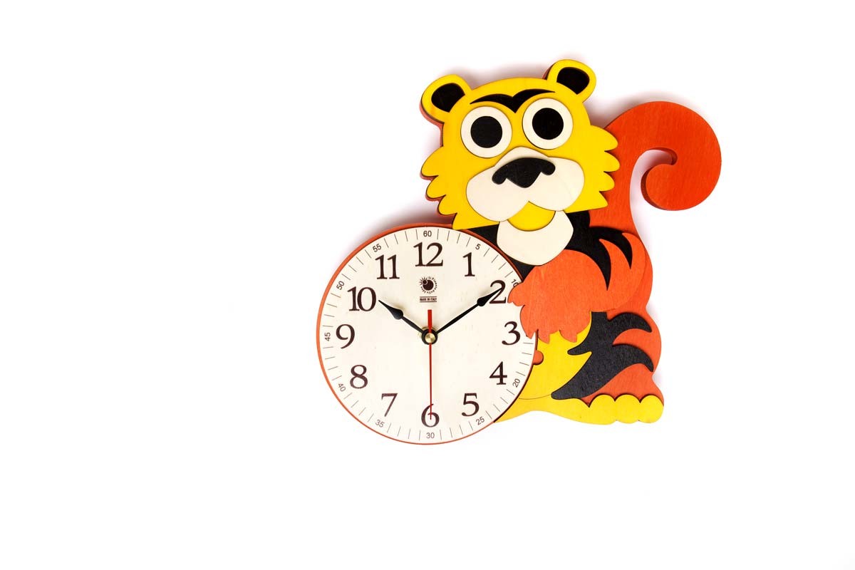 Il Pianeta delle idee Arredare Orologio da muro in legno orologio 24×24 cm in betulla e pioppo