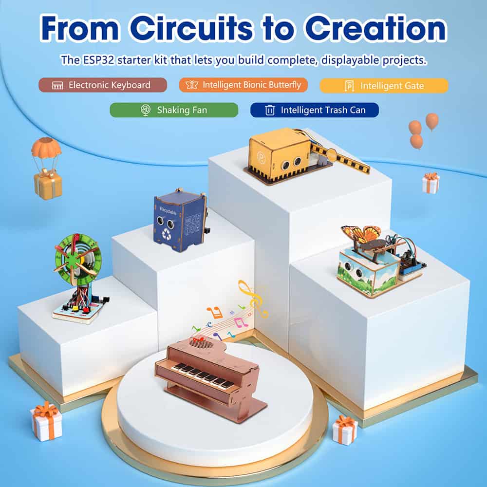 ACEBOTT Maker Series QE200 starter kit ESP32 Arduino con sensori
