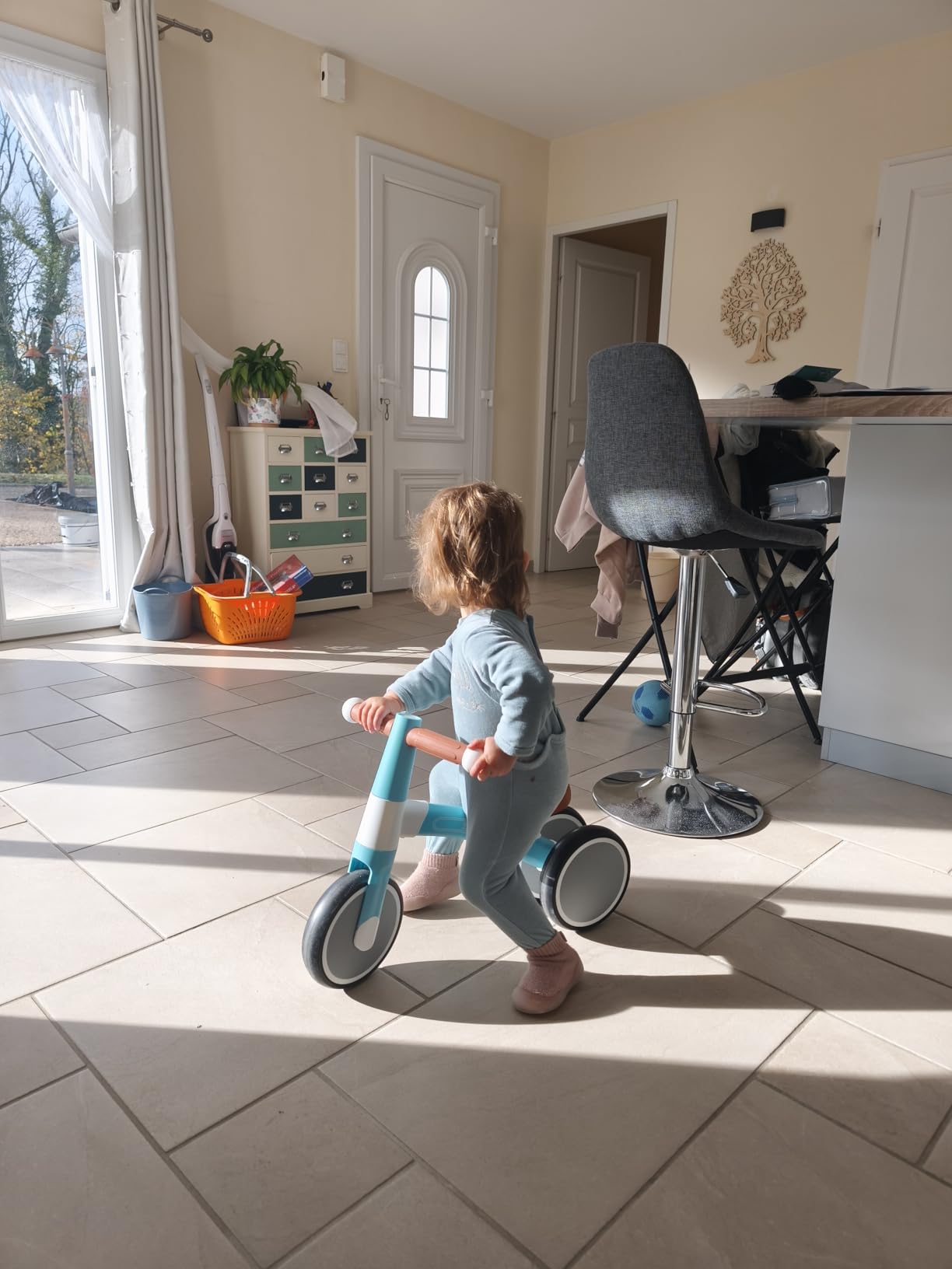 Hape Primi passi e bici Triciclo Azzurro senza pedali 3 ruote
