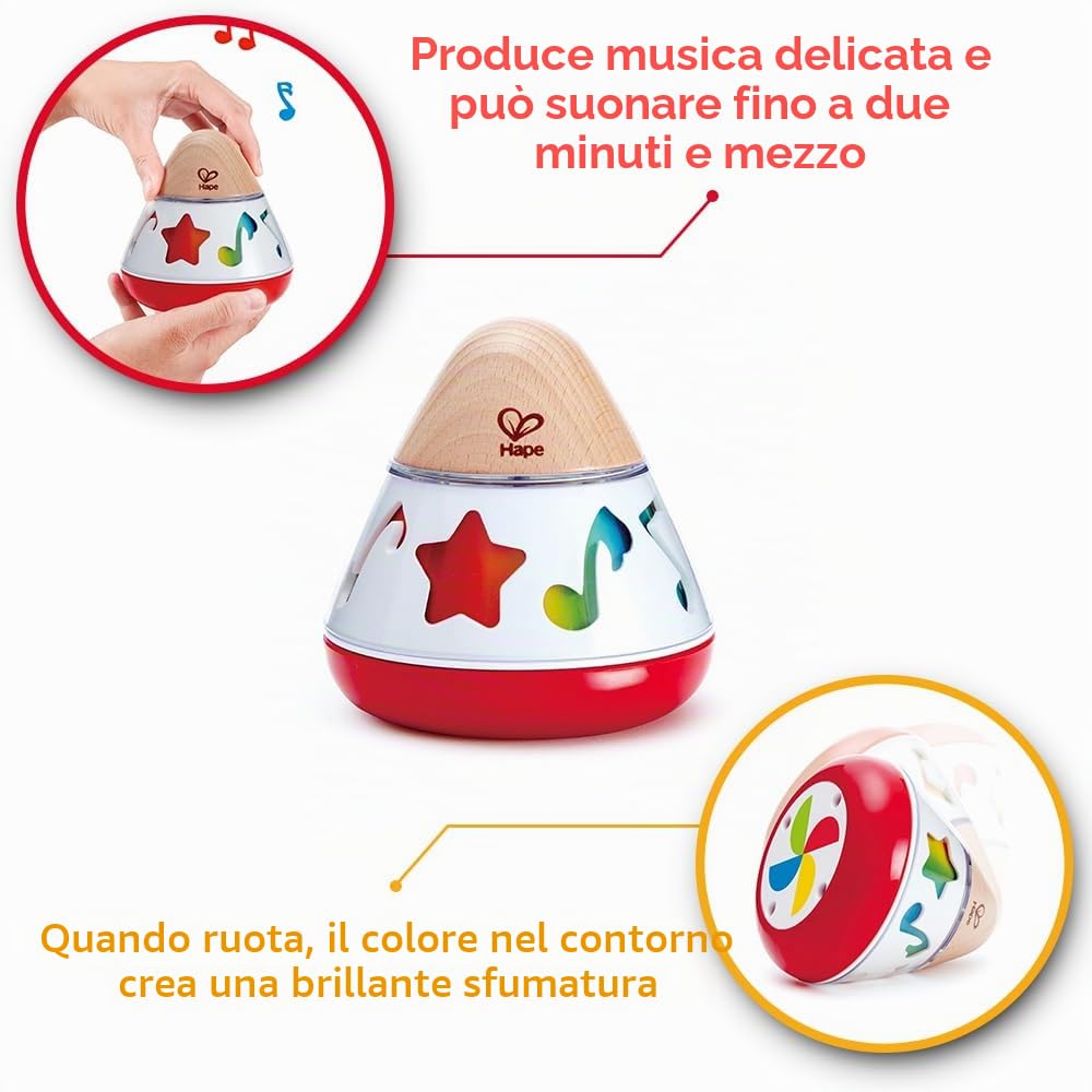 Hape Giochi musicali Carillon a trottola carillon rotante rilassante