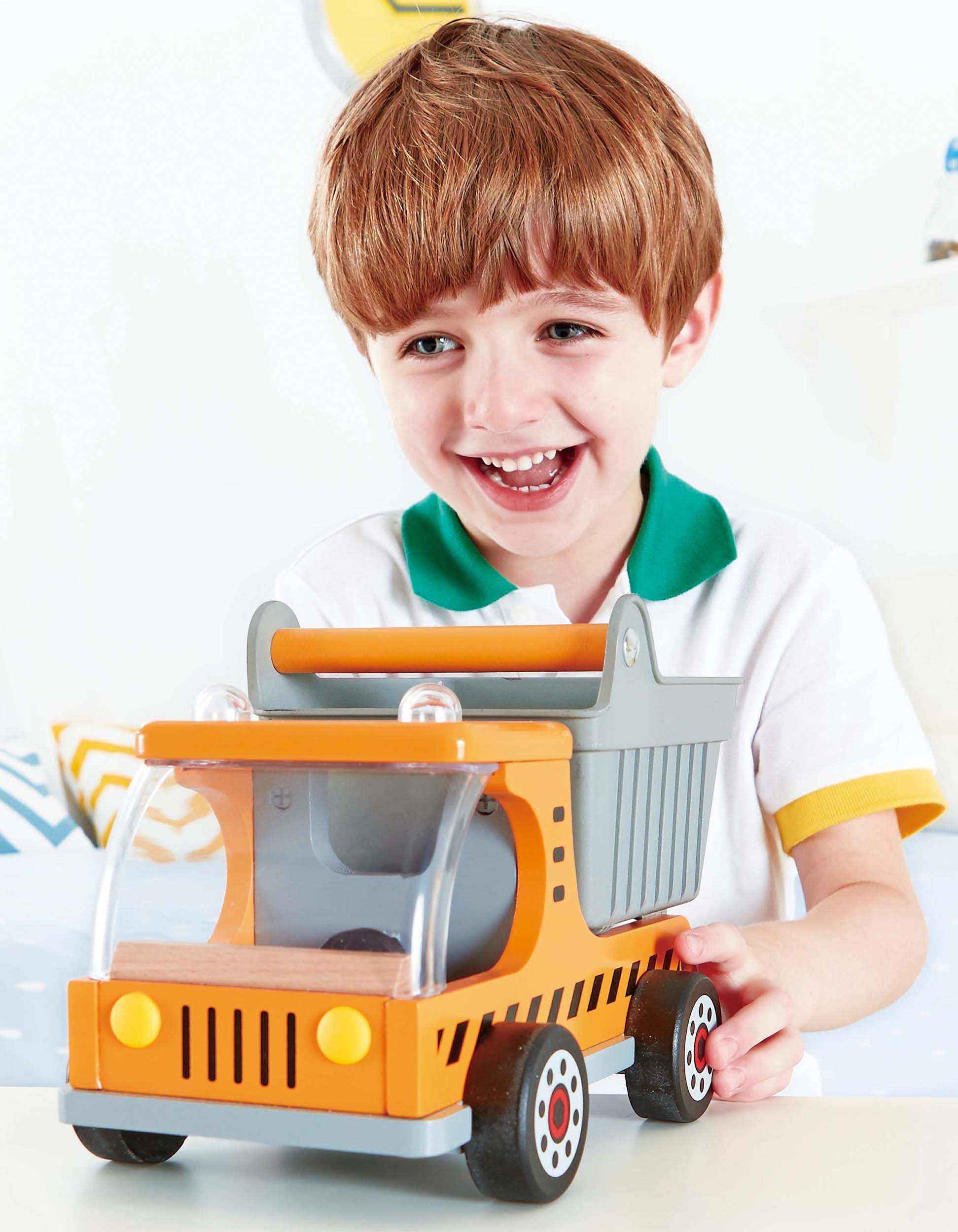 Hape Giochi Camion Ribaltabile camion giocattolo multicolore in legno